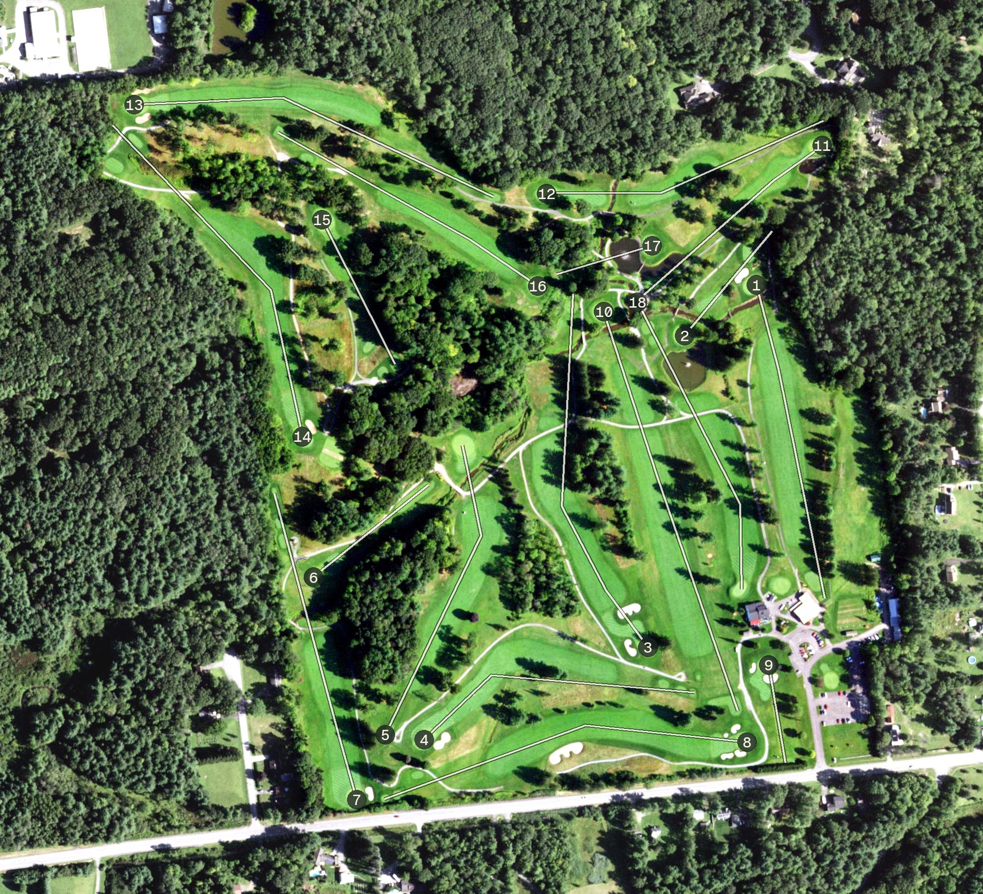 Aerial view of Ballston Spa Country Club, NY