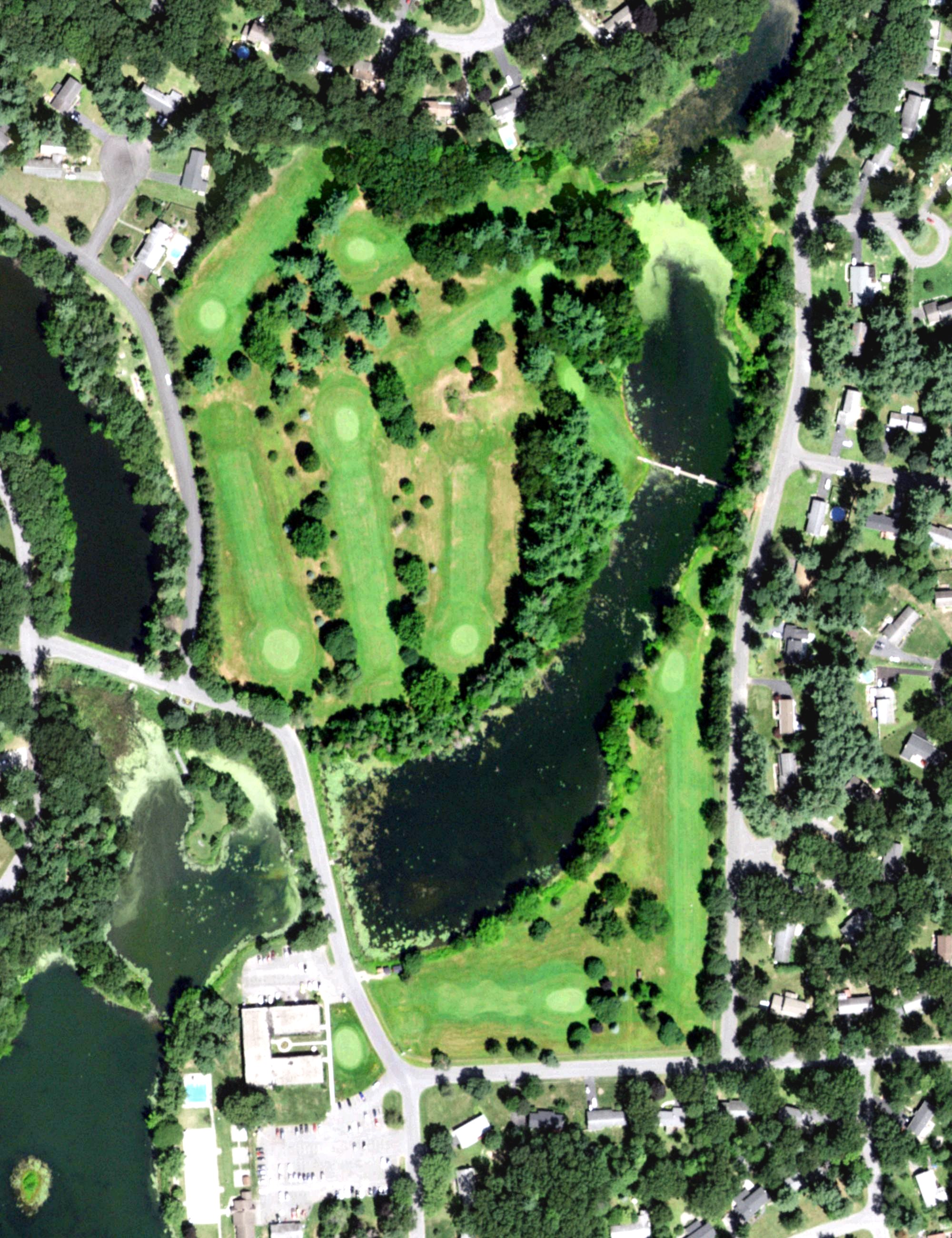Aerial view of Barney Road Golf Course, NY