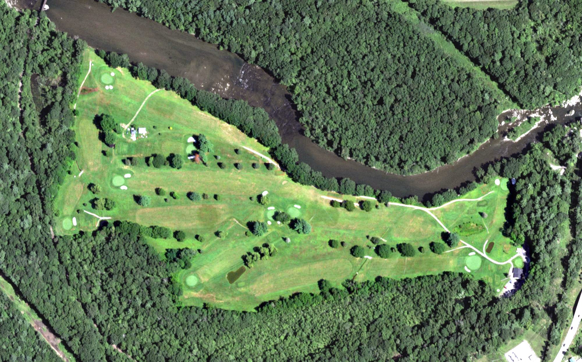 Aerial view of Battenkill Country Club, NY