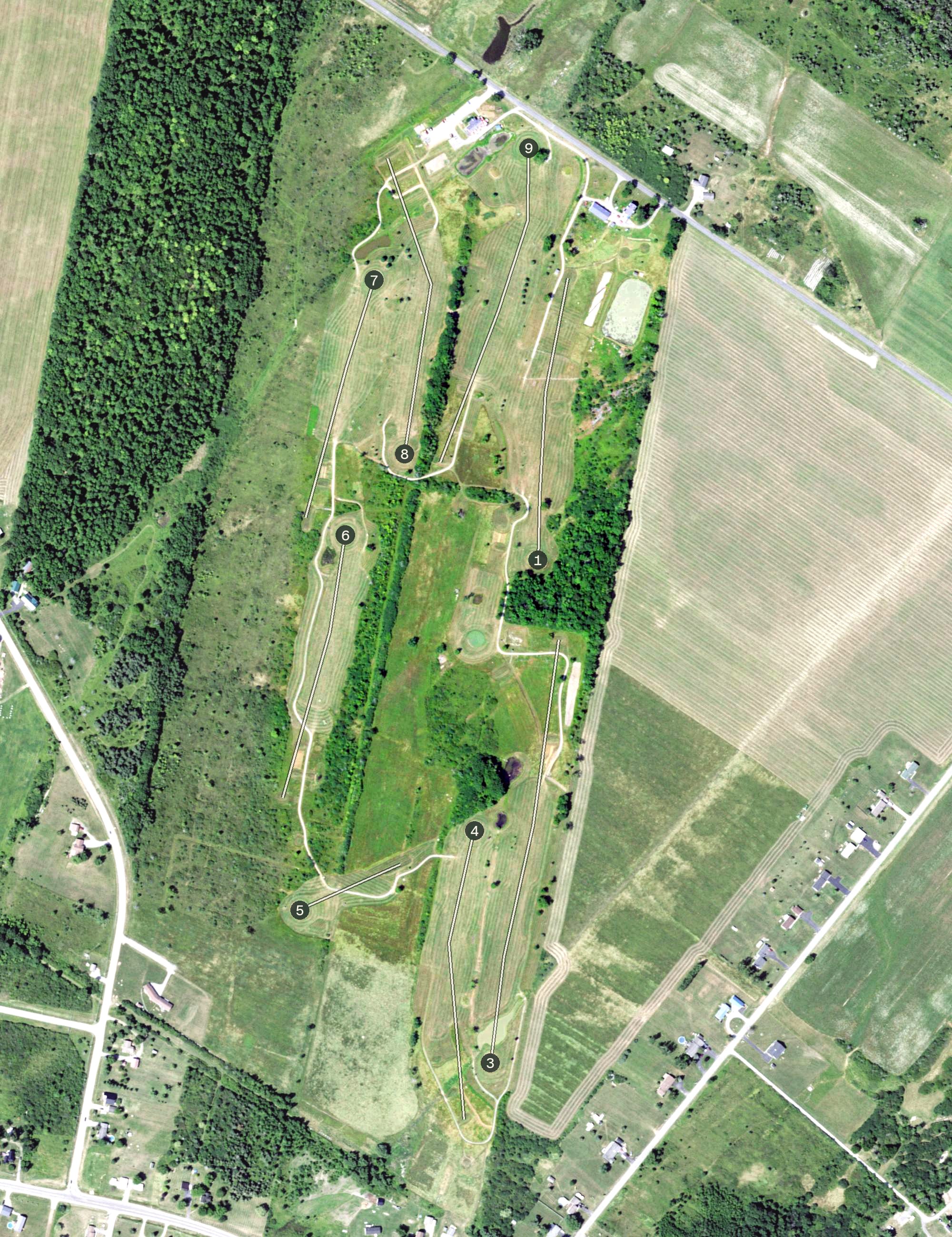 Aerial view of Bay Breeze Golf Links, NY