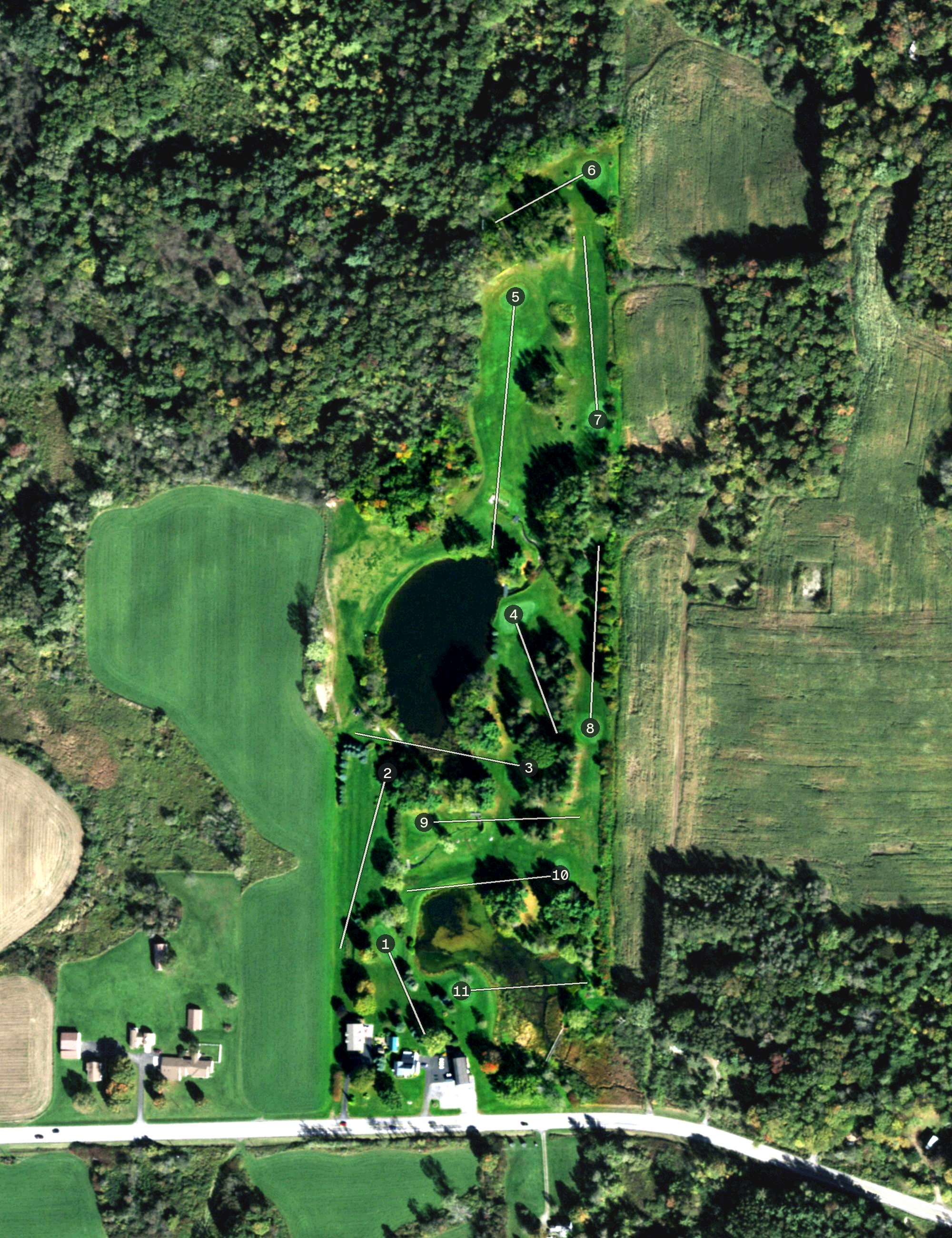 Aerial view of Beaver Meadow Creek Golf Course, NY