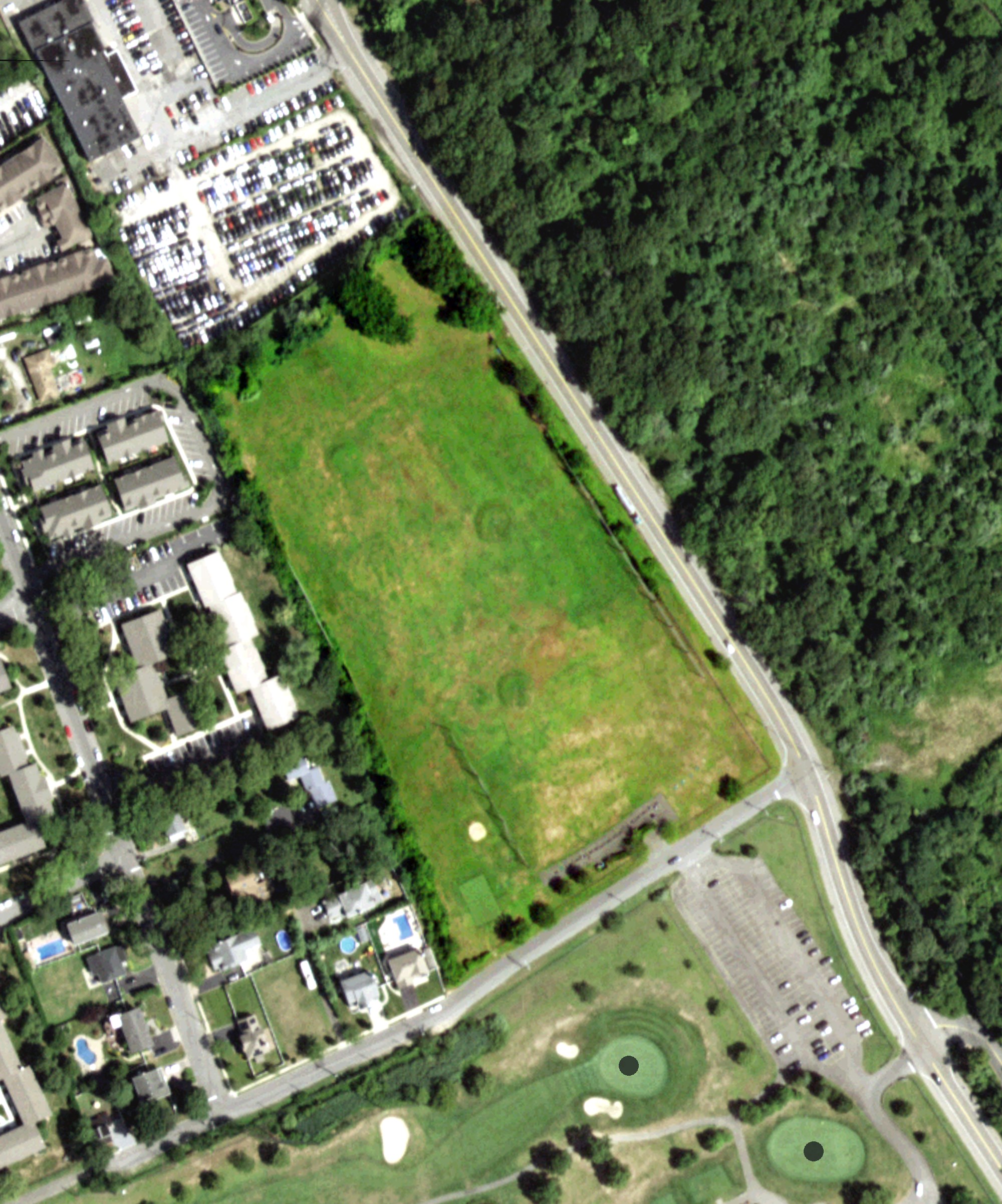 Aerial view of Bergen Point Golf Course - Driving Range, NY