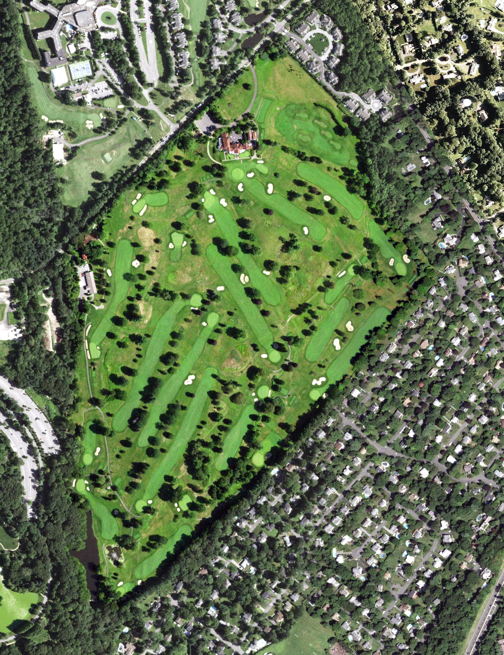 Aerial view of Blind Brook Club, NY