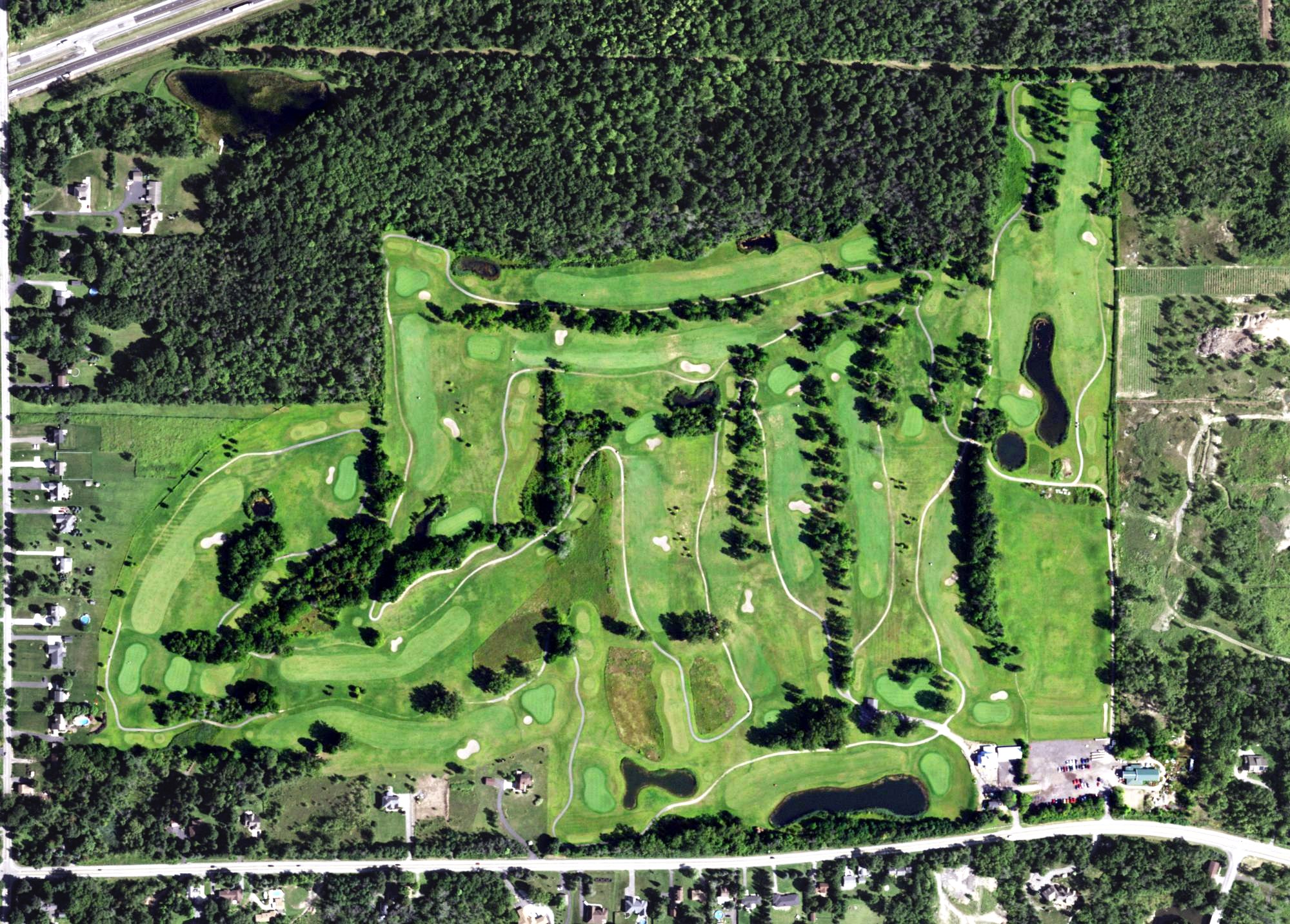 Aerial view of Buffalo Tournament Club, NY
