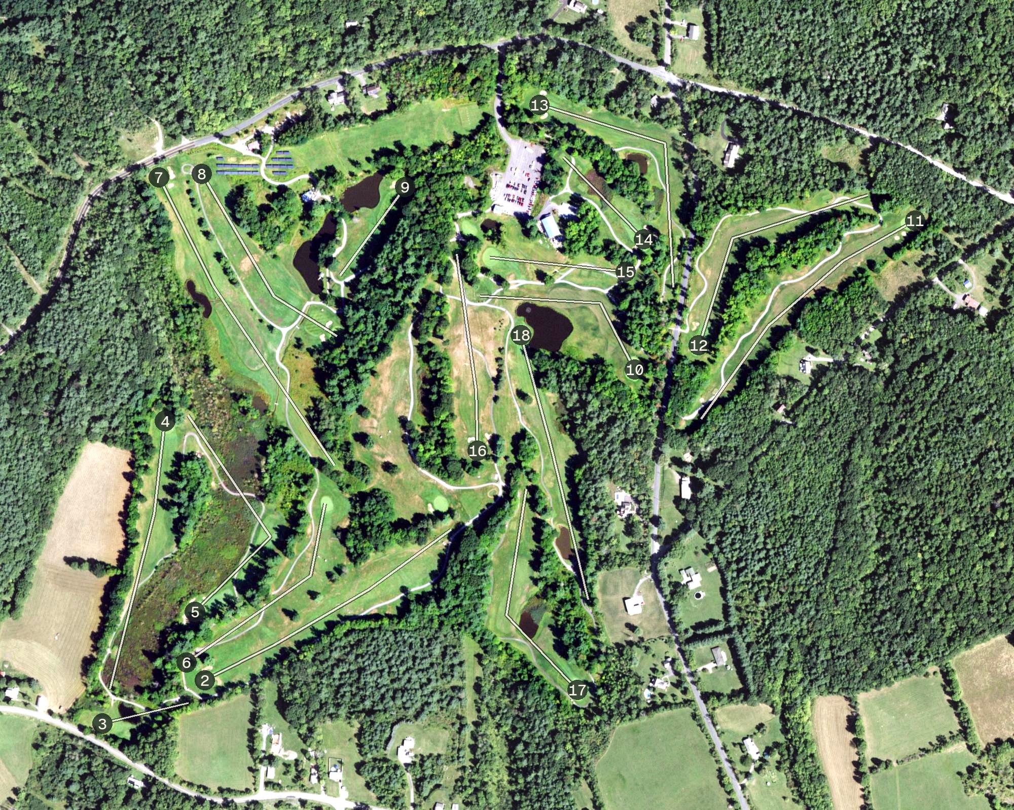 Aerial view of Burden Lake Country Club, NY