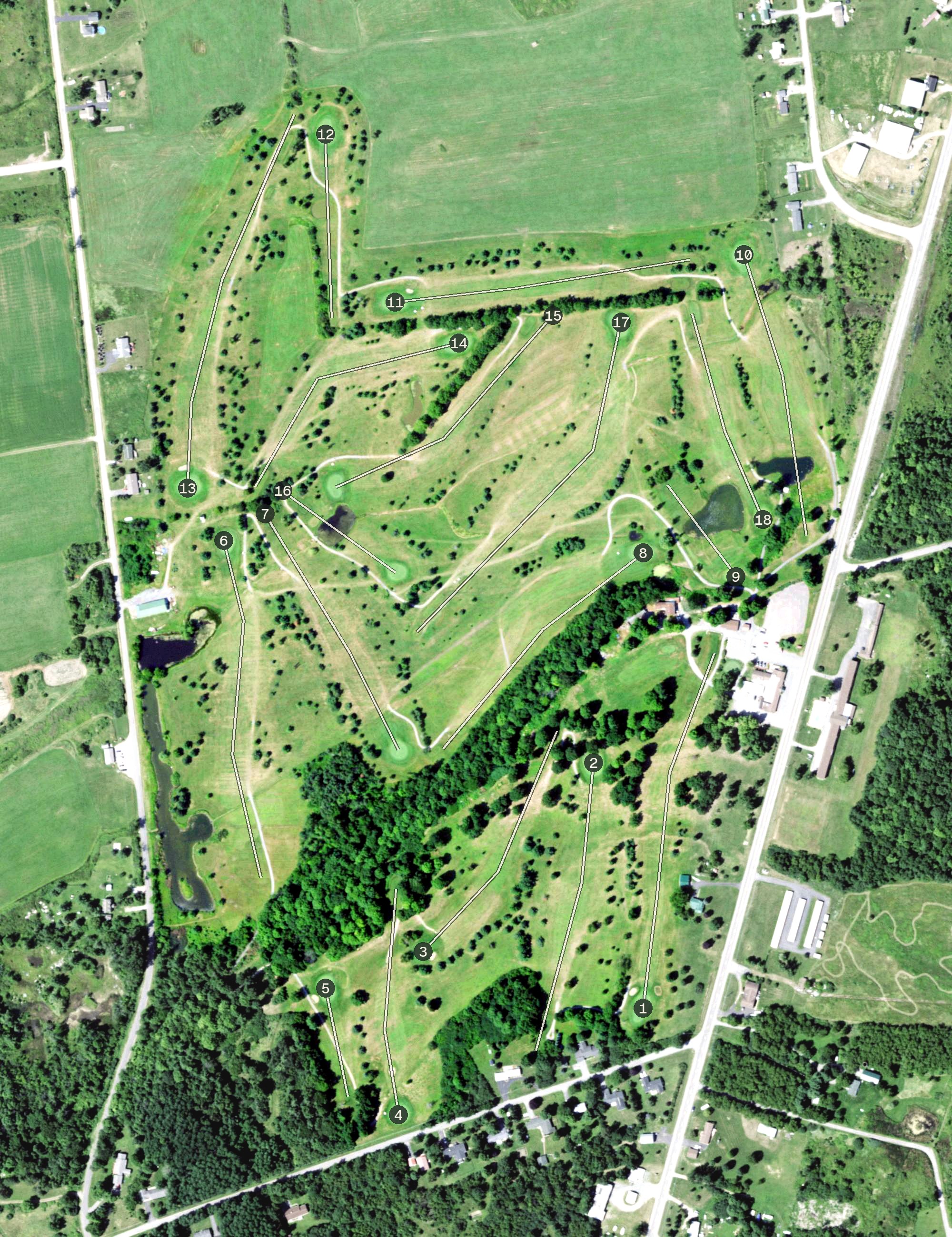 Aerial view of C-Way Golf Club, NY