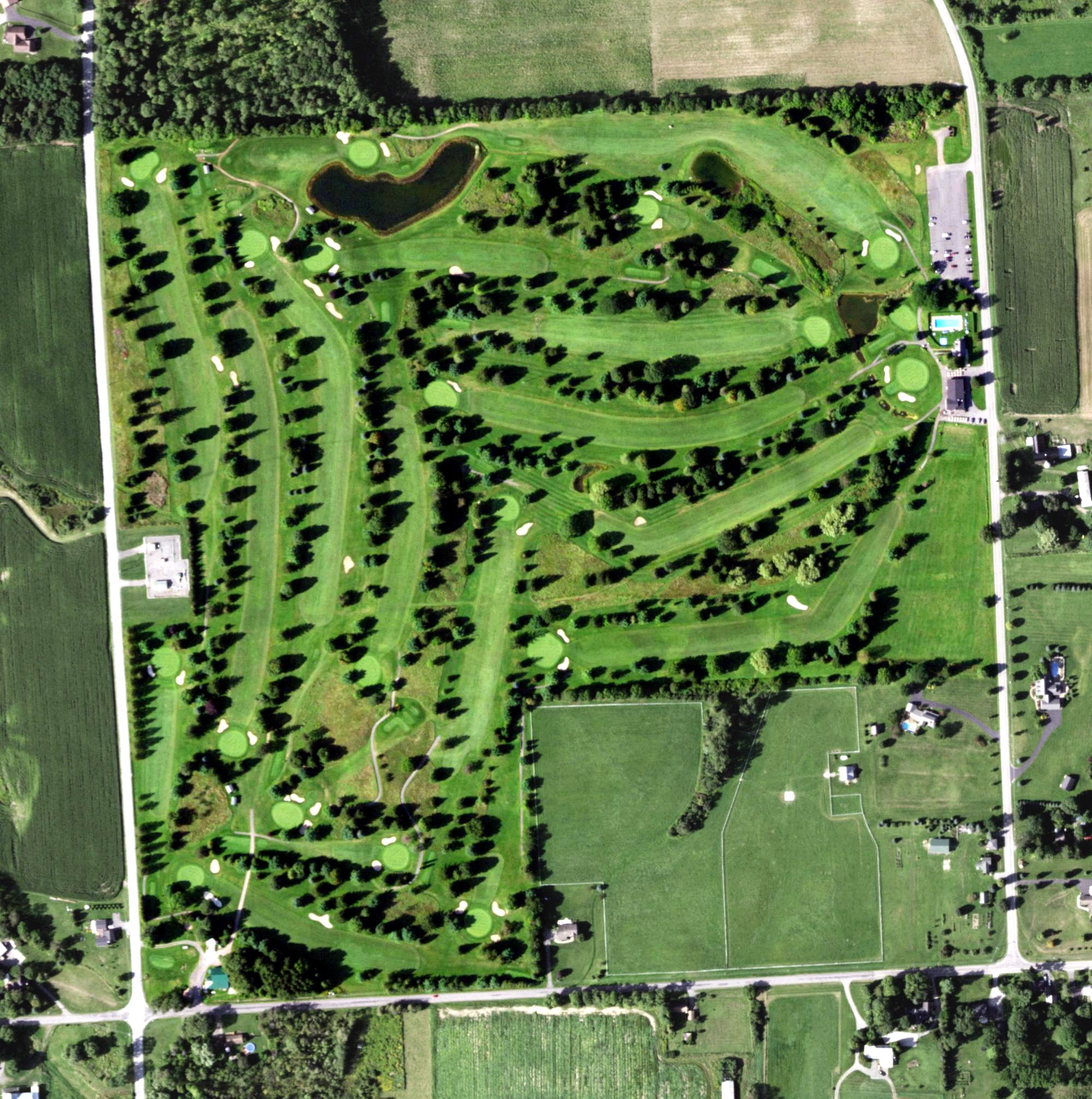 Aerial view of Cazenovia Country Club, NY