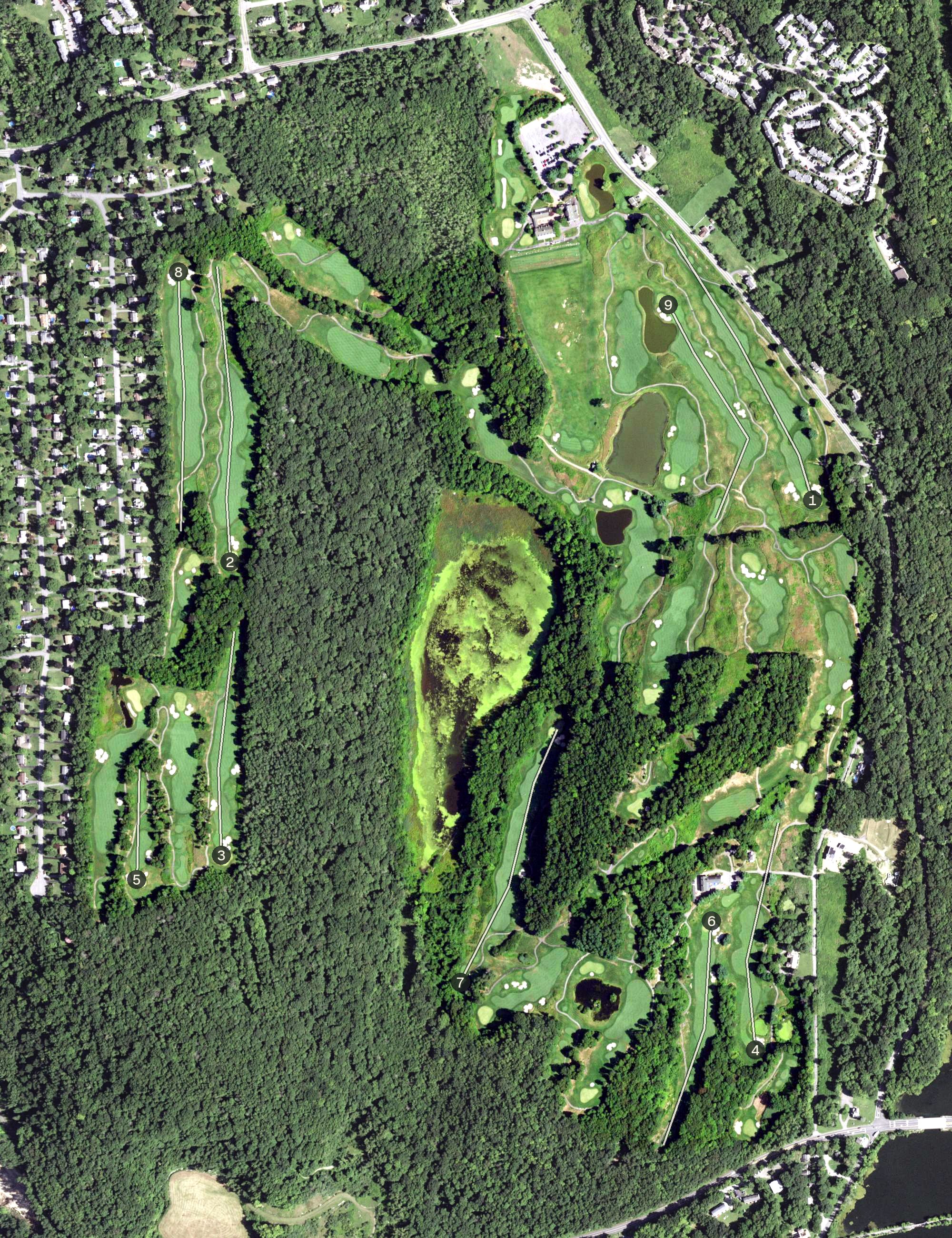 Aerial view of Centennial Golf Club, NY