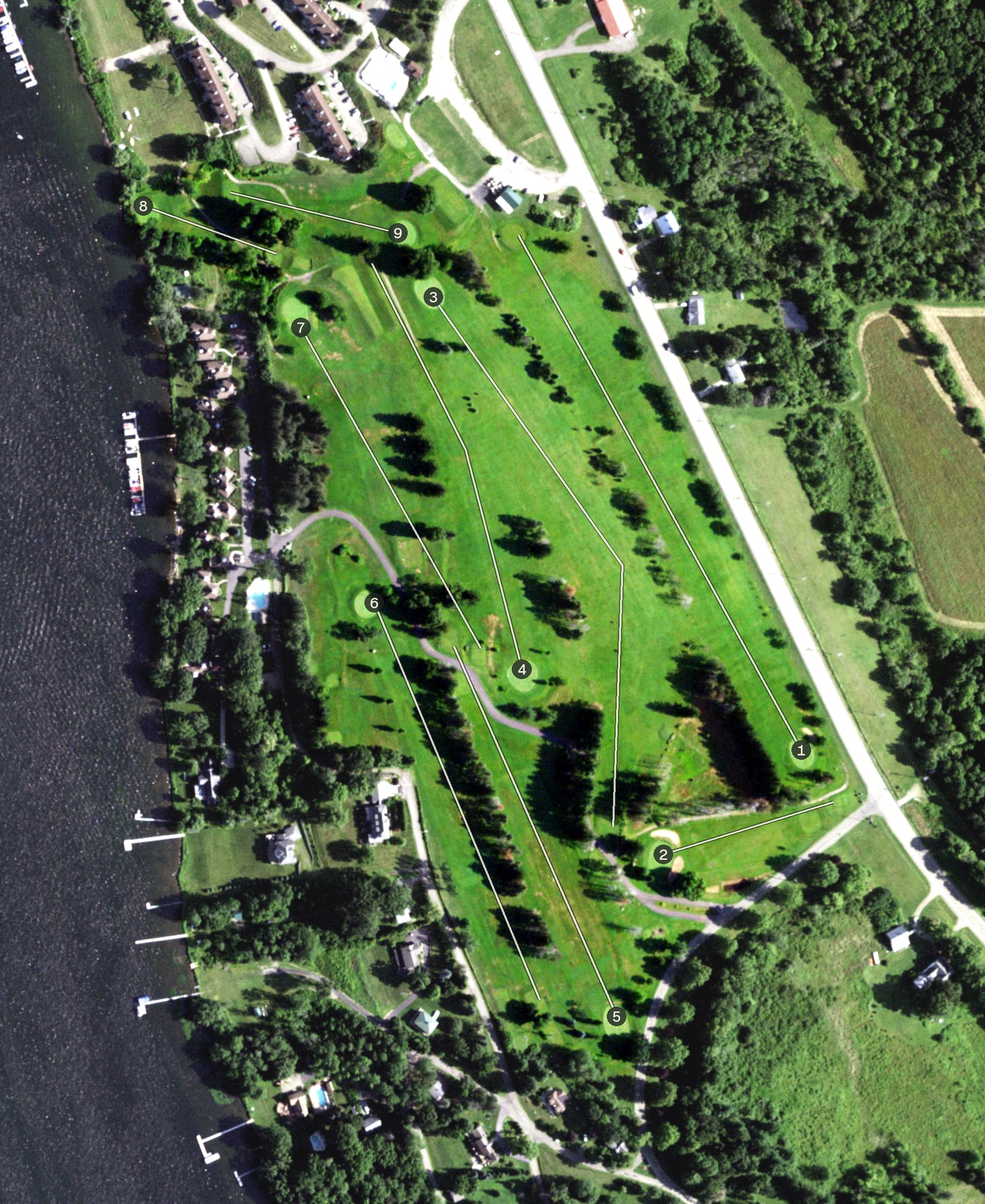 Aerial view of Chautauqua Point, NY