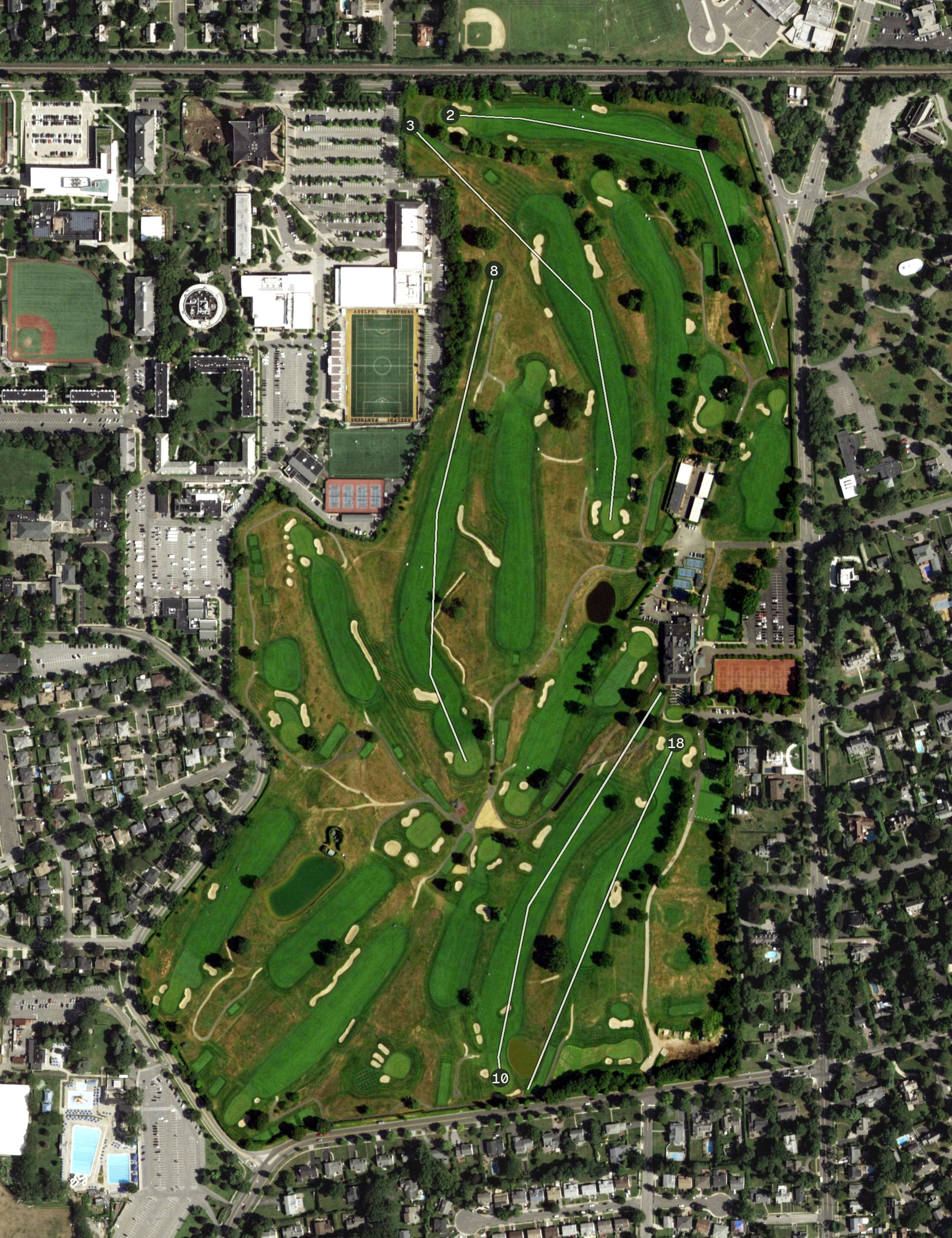 Aerial view of Cherry Valley Golf Course, NY