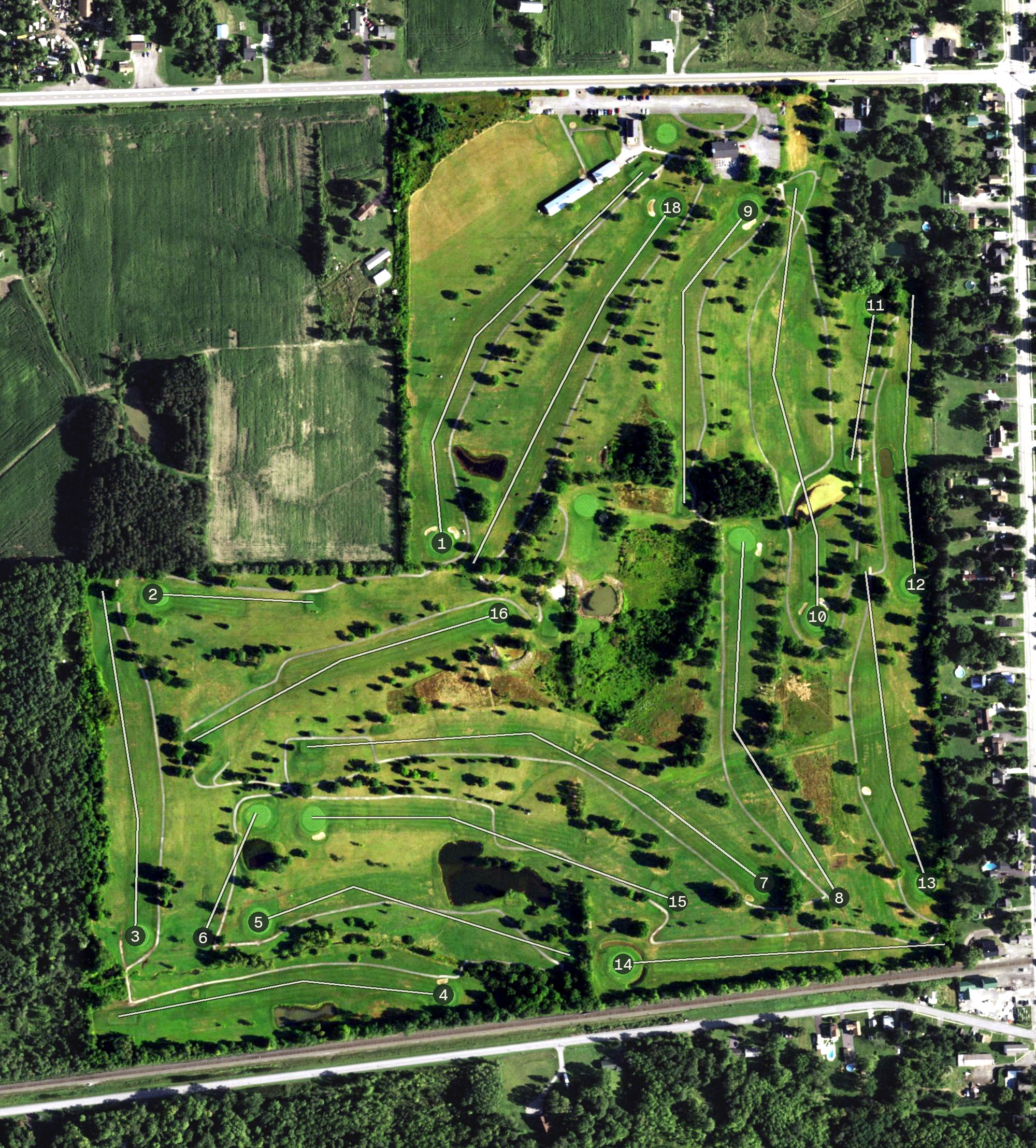 Aerial view of Chestnut Hill Country Club, NY