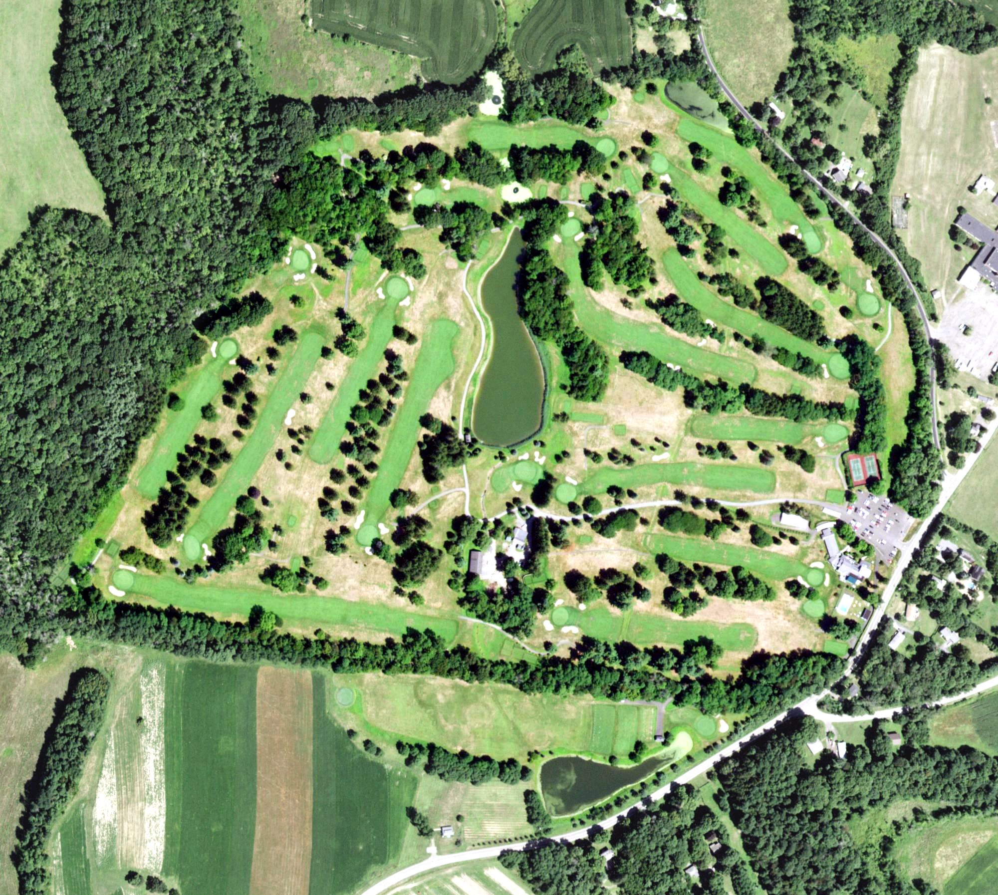 Aerial view of Columbia Golf & Country Club, NY
