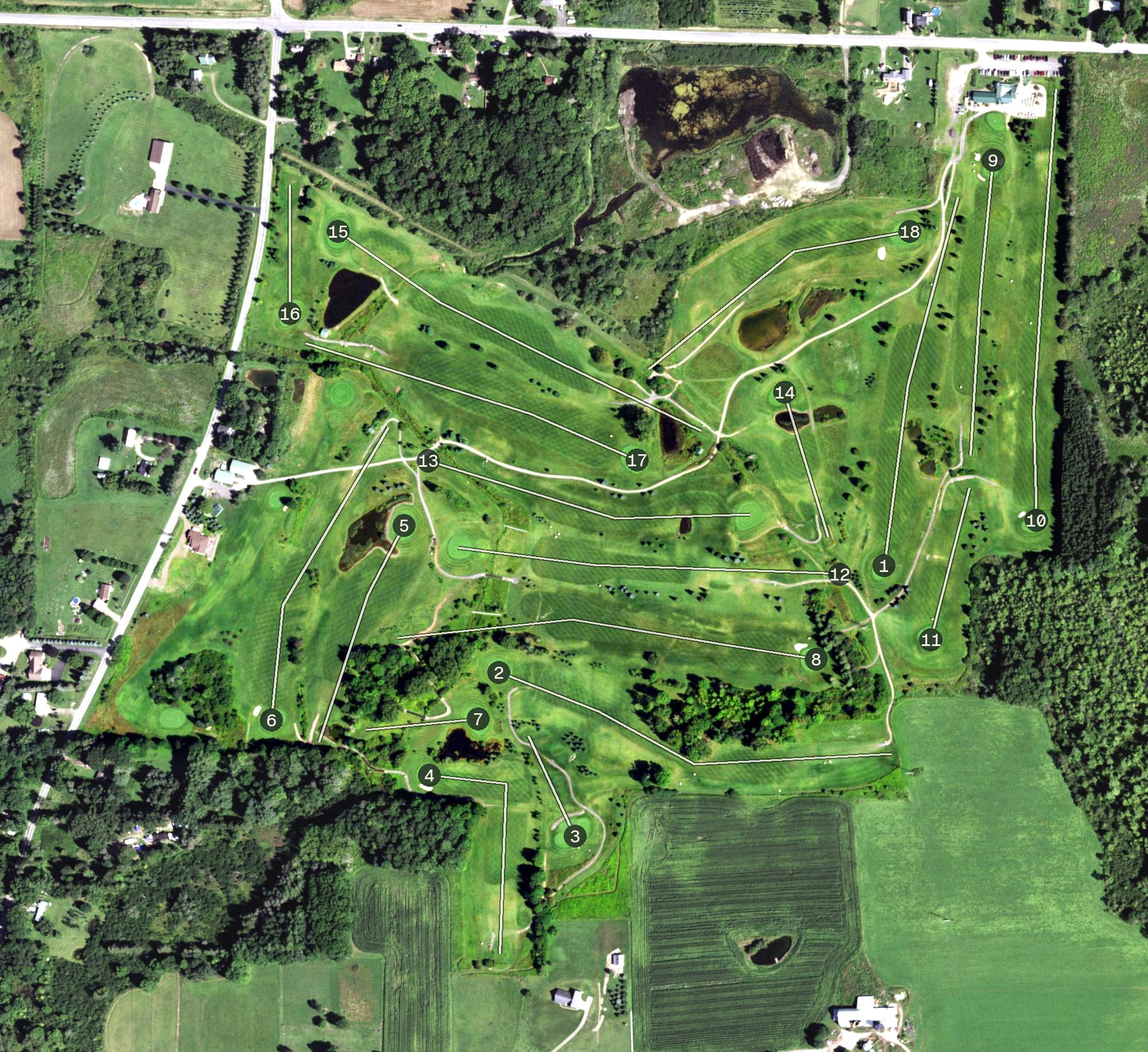 Aerial view of Concord Crest Golf Course, NY