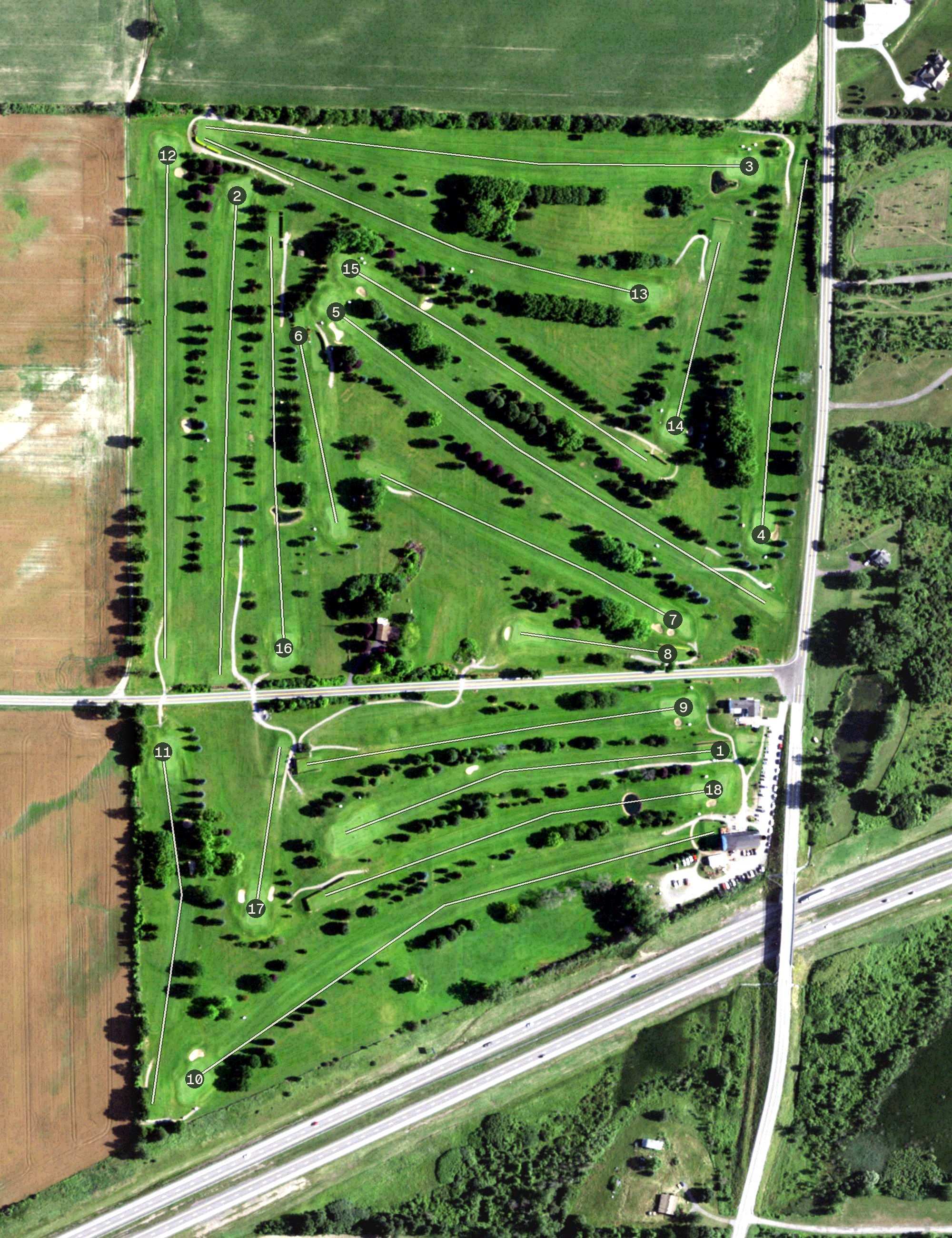 Aerial view of Cragie Brae, NY