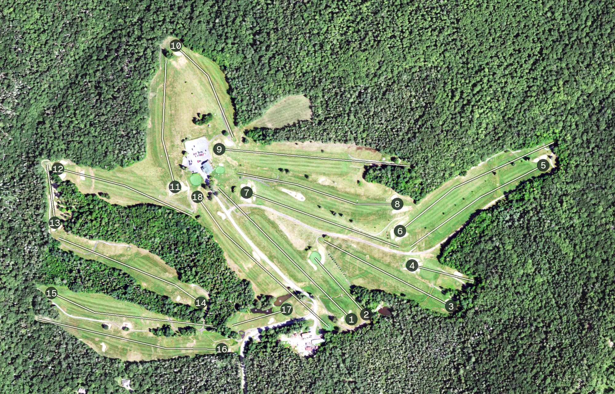 Aerial view of Craig Wood Golf & Country Club, NY
