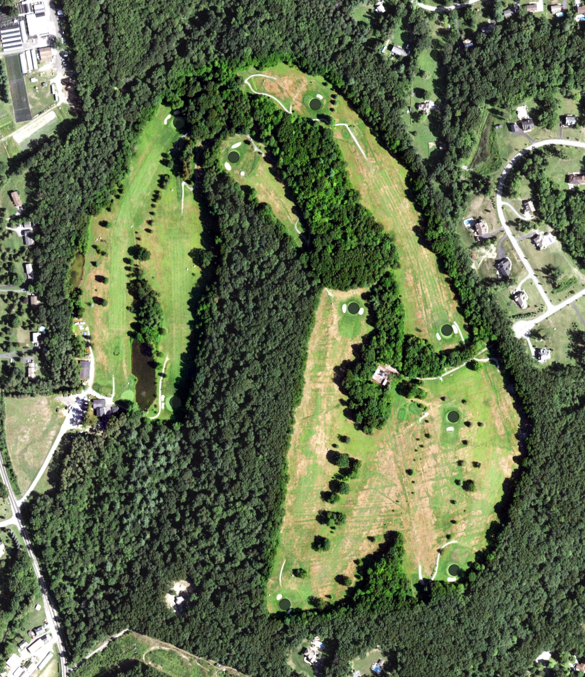 Aerial view of Dogwood Knolls Golf Course, NY