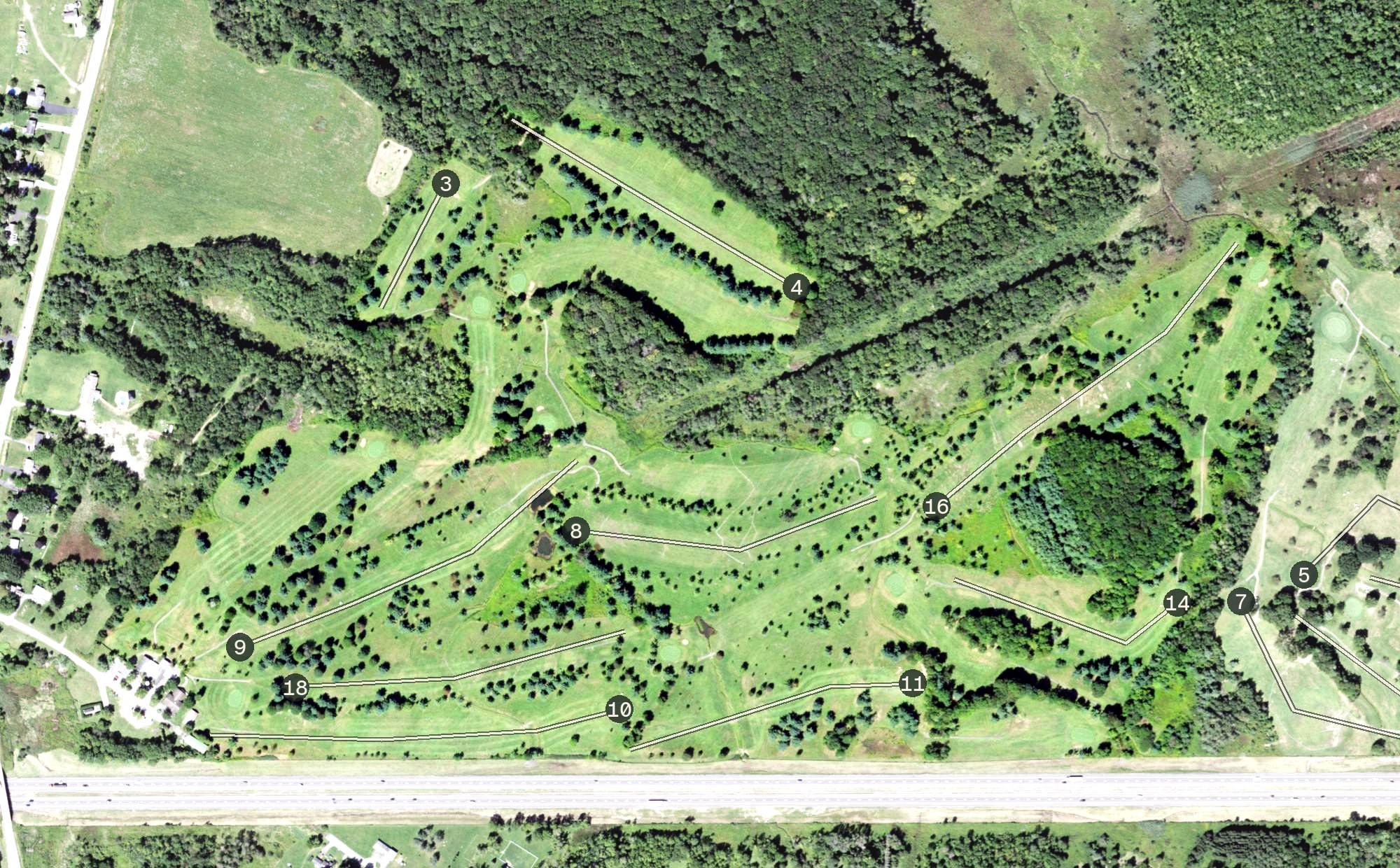 Aerial view of Domenico's Golf Course, NY