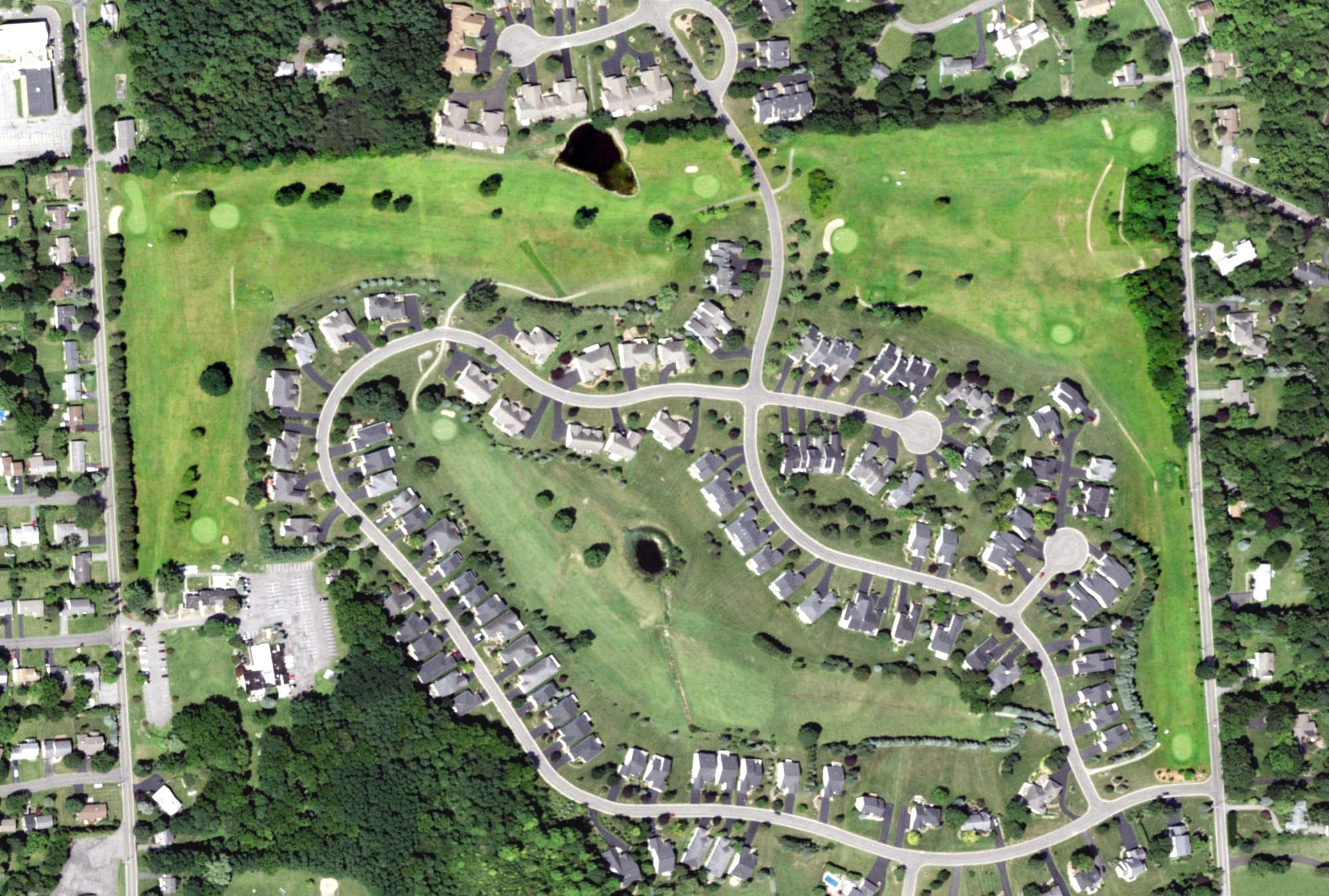 Aerial view of Drumlins East, NY