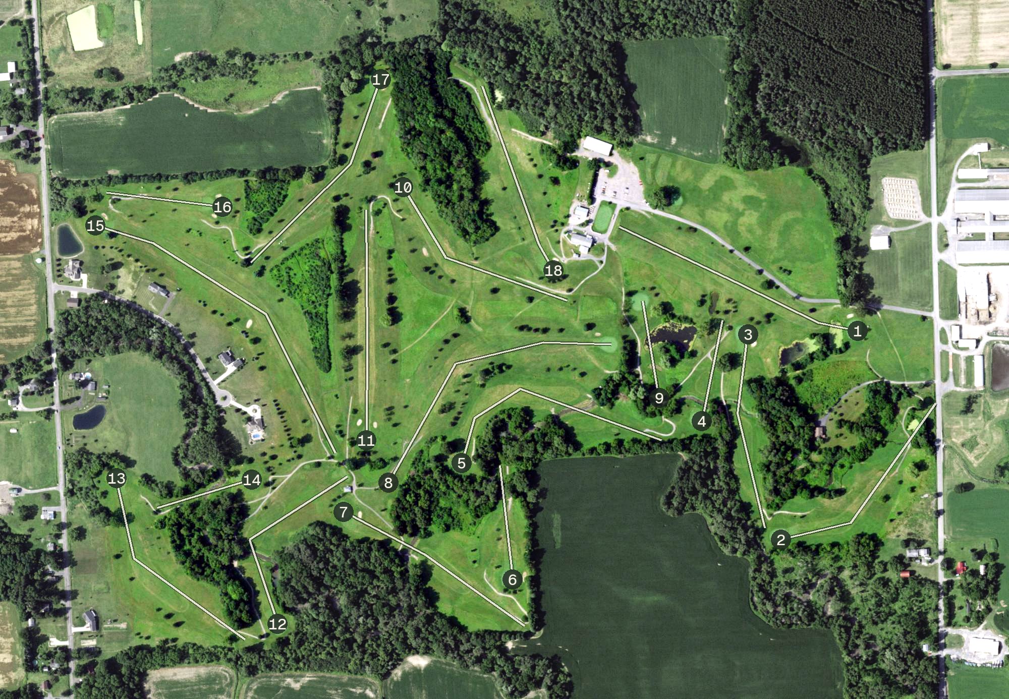 Aerial view of Dutch Hollow Country Club, NY