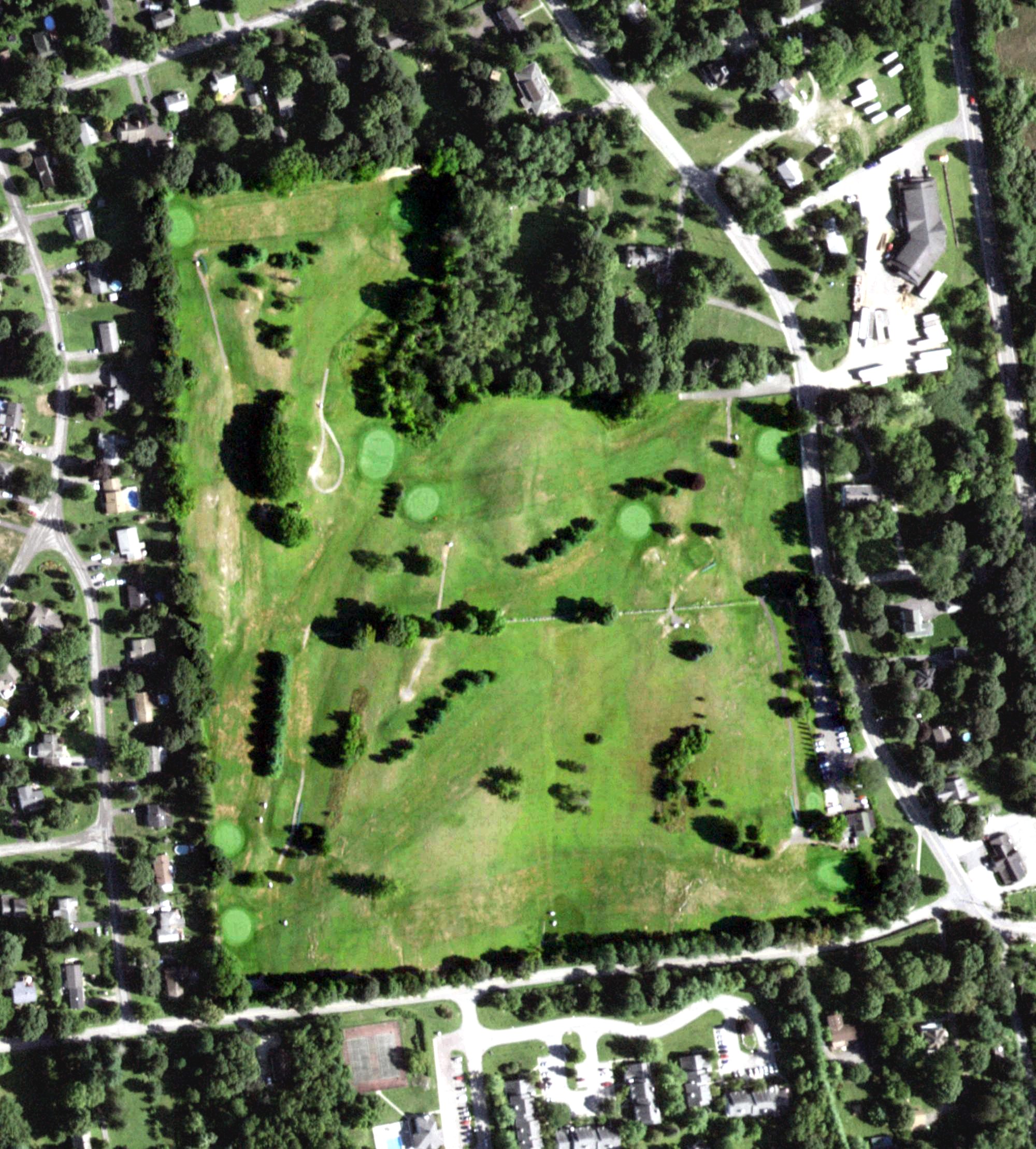 Aerial view of Dutcher Golf Course, NY