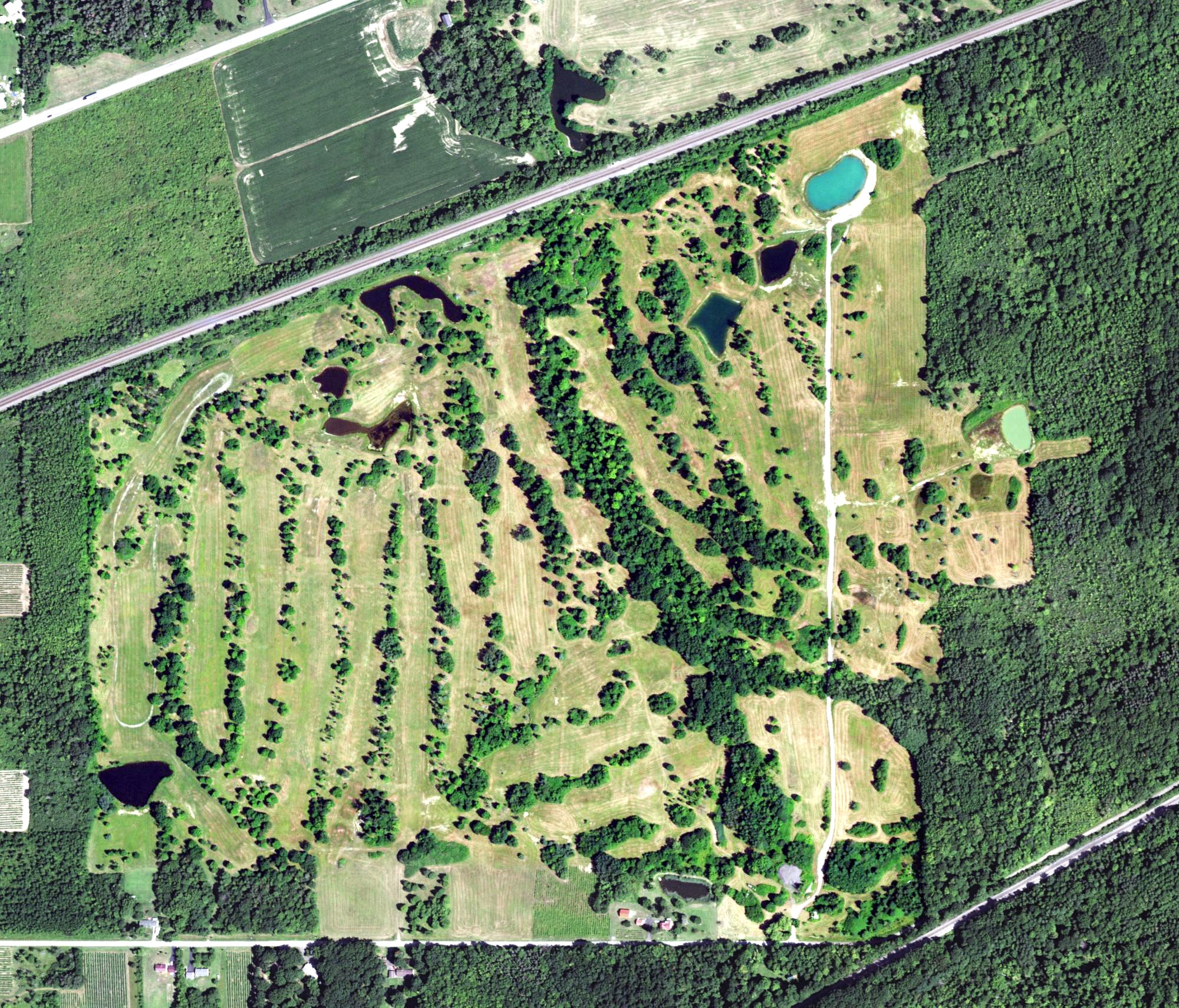 Aerial view of Eagle Bay Golf Course, NY