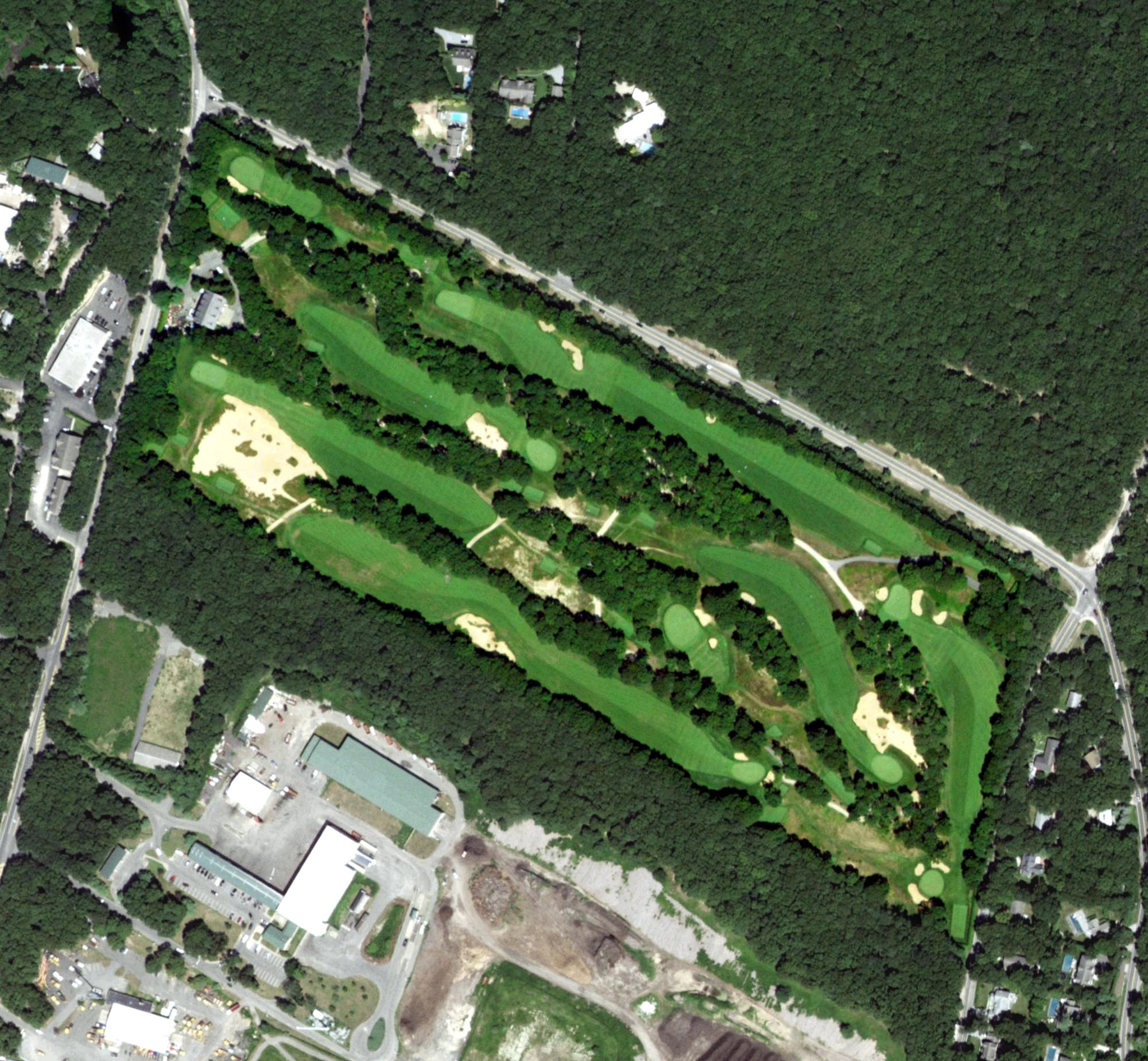 Aerial view of East Hampton Golf Club, NY