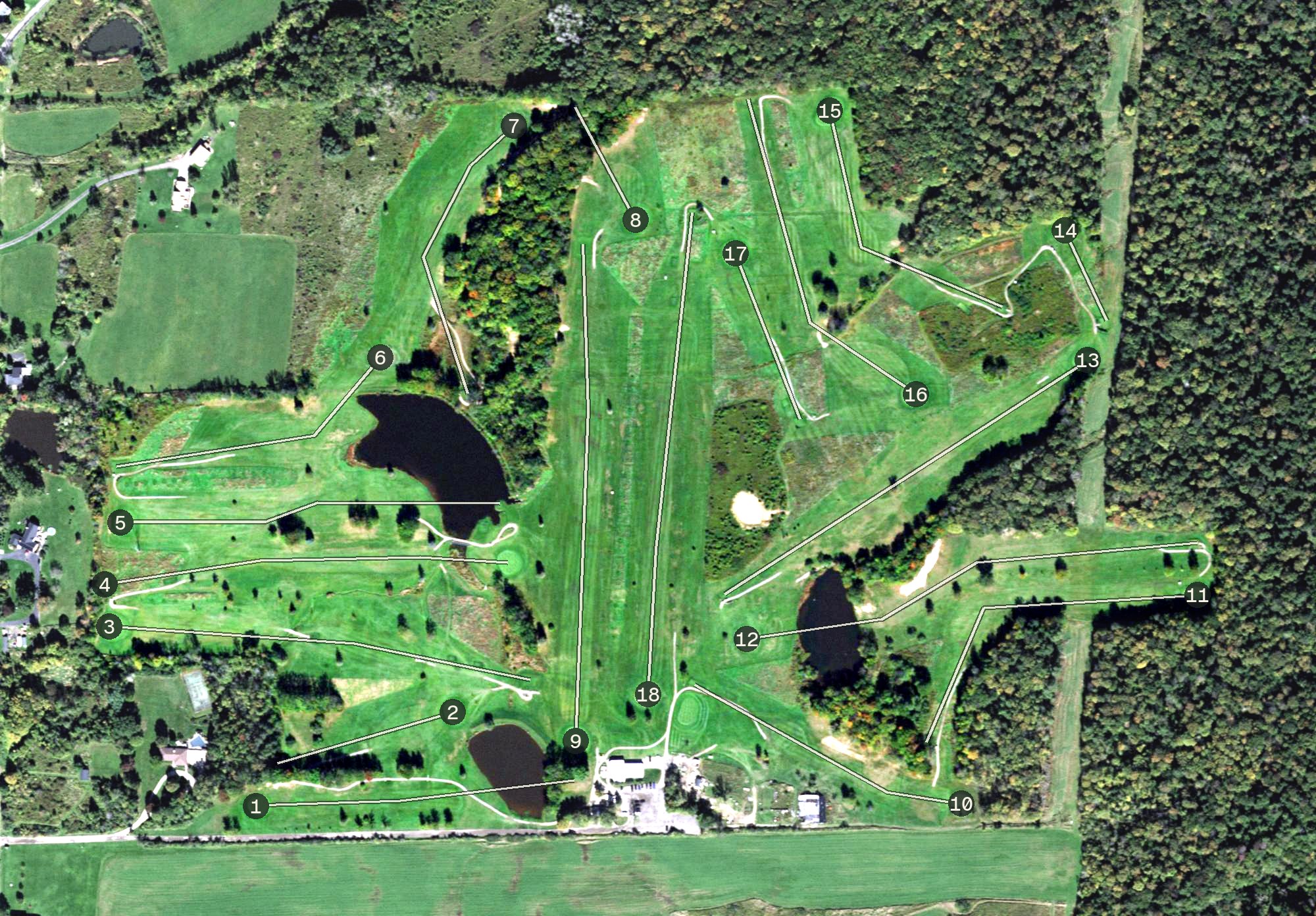Aerial view of Eden Valley Golf Course, NY