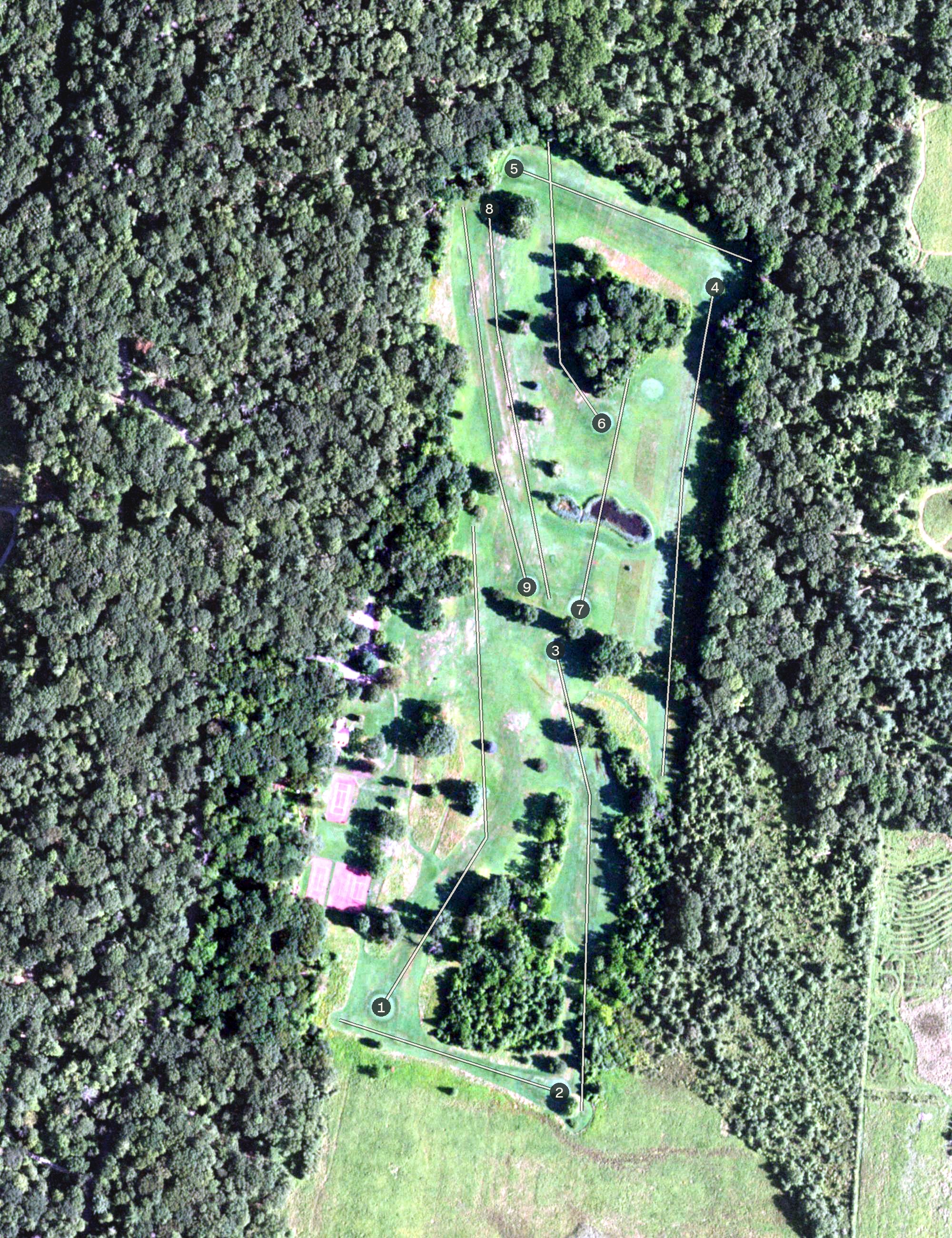 Aerial view of Edgewood Club of Tivoli, NY