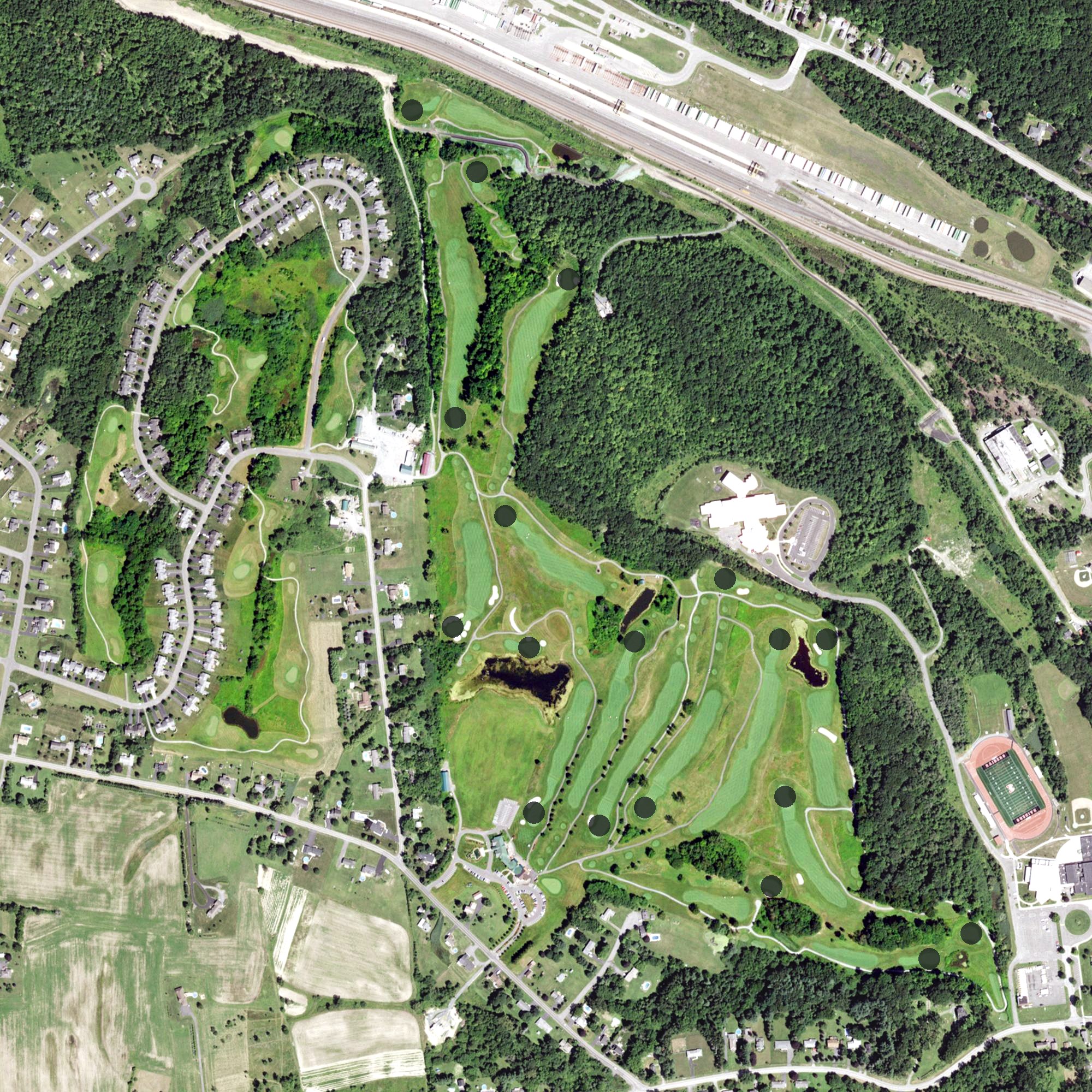 Aerial view of Fairways of Halfmoon, NY