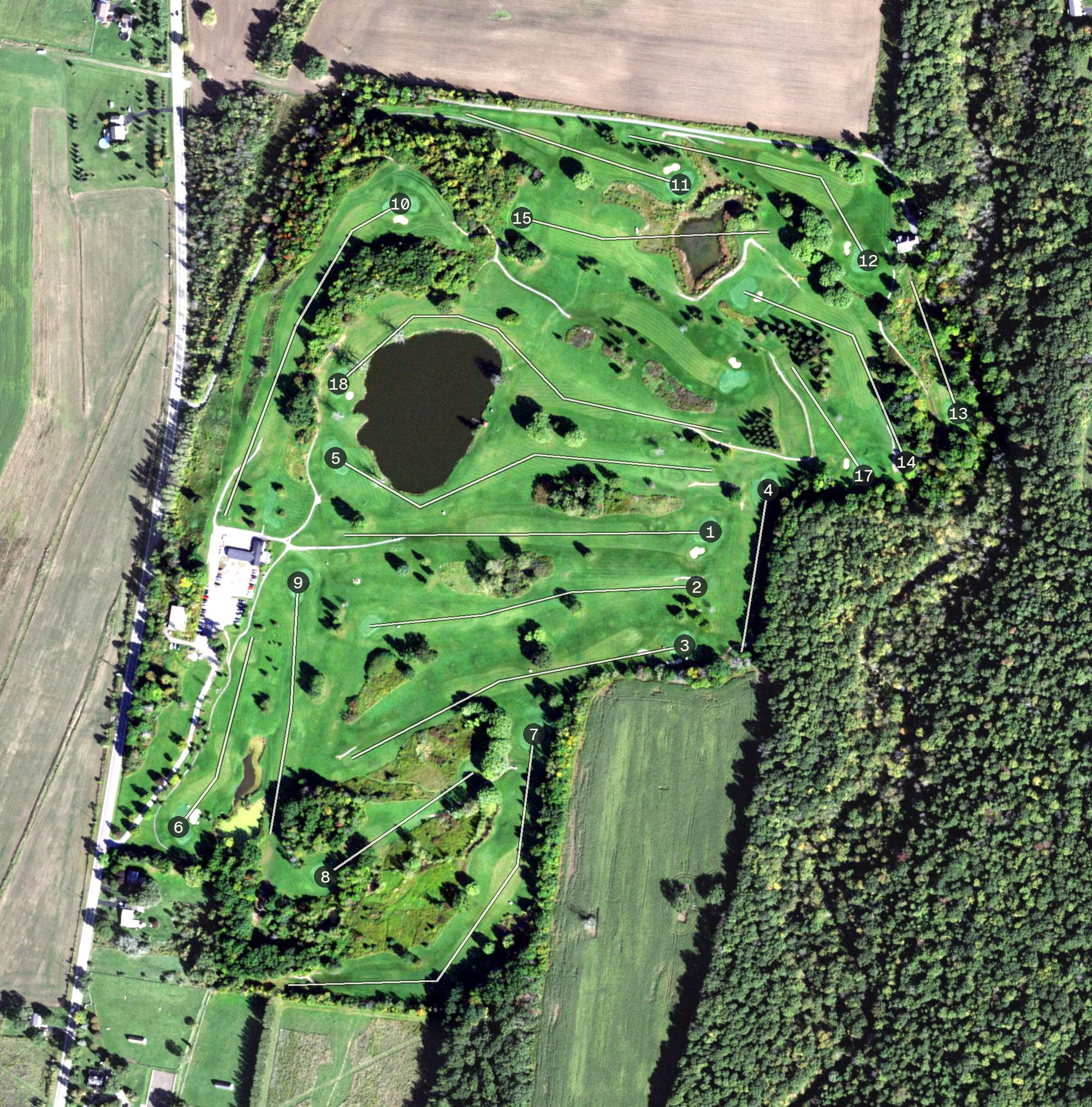 Aerial view of Farview Golf Course, NY