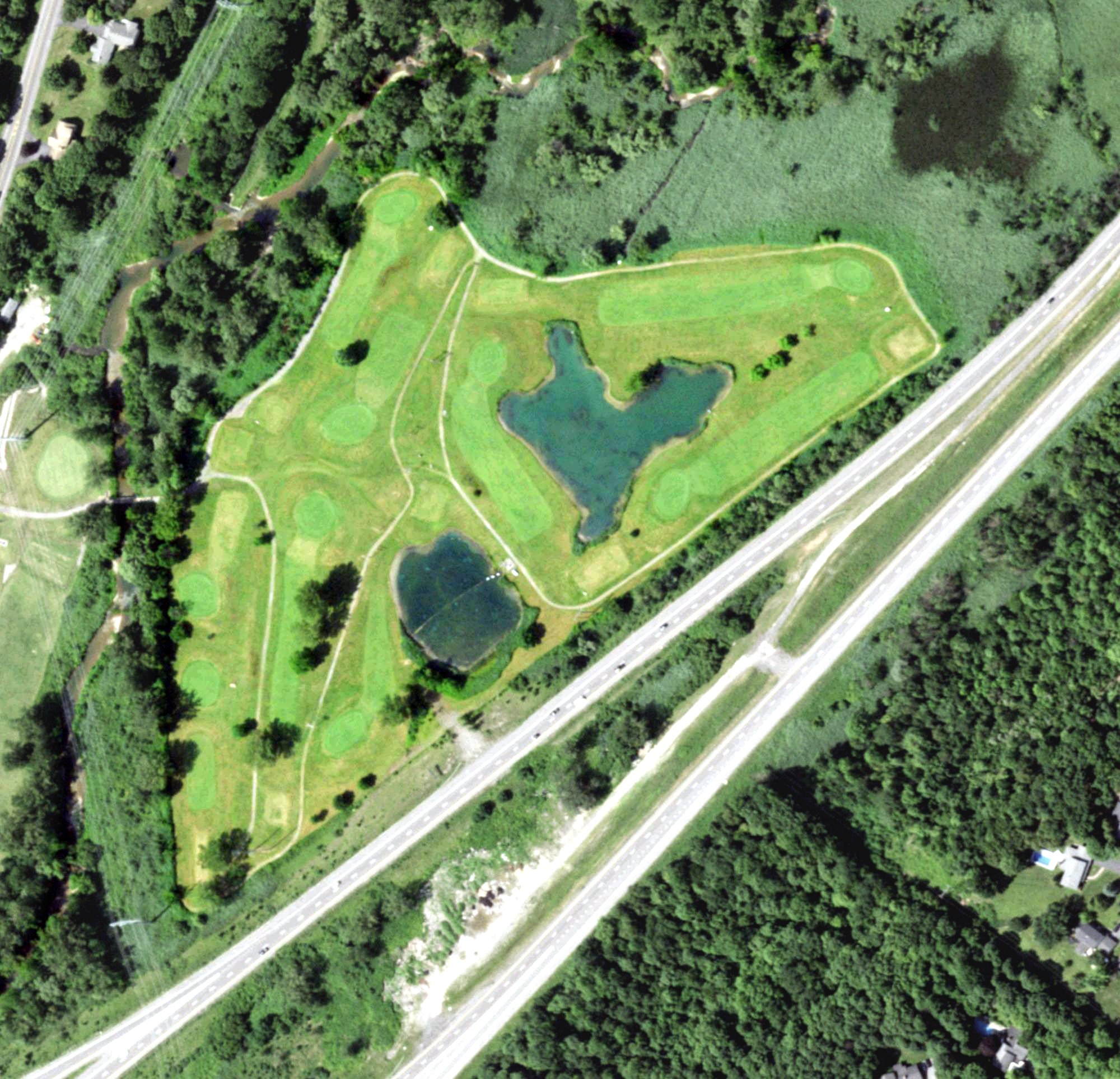 Aerial view of First Tee Syracuse Golf Complex at Butternut Creek, NY