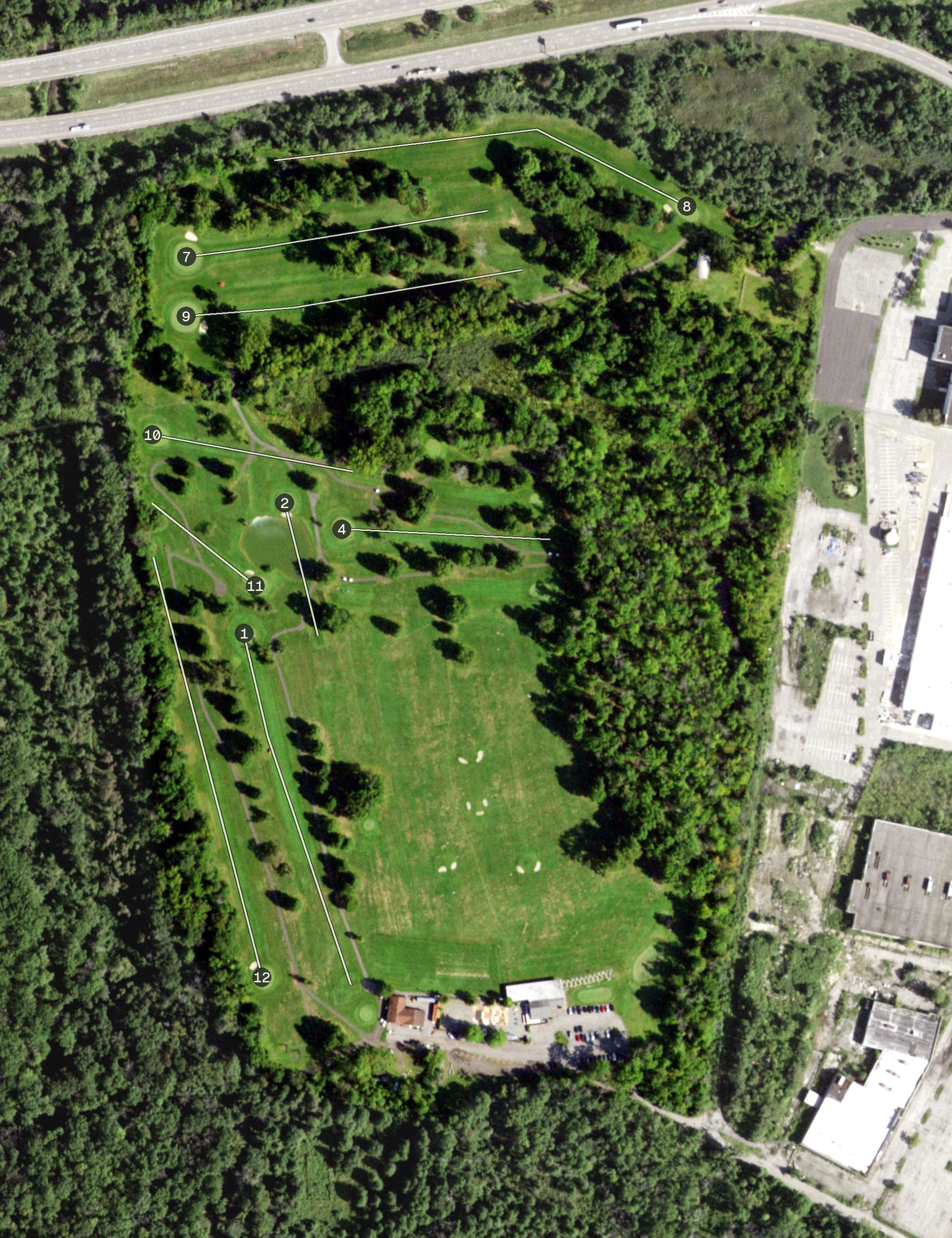 Aerial view of Fishkill Golf Course, NY