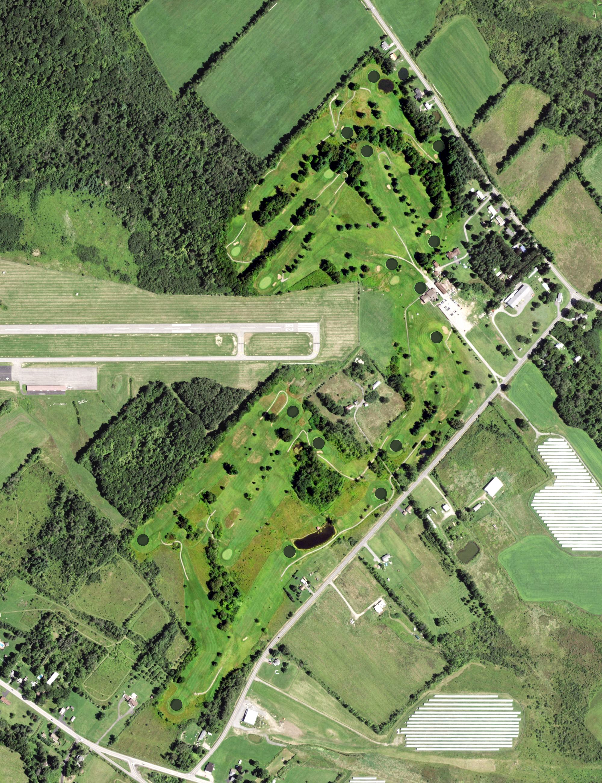 Aerial view of Fox Run Golf Club, NY