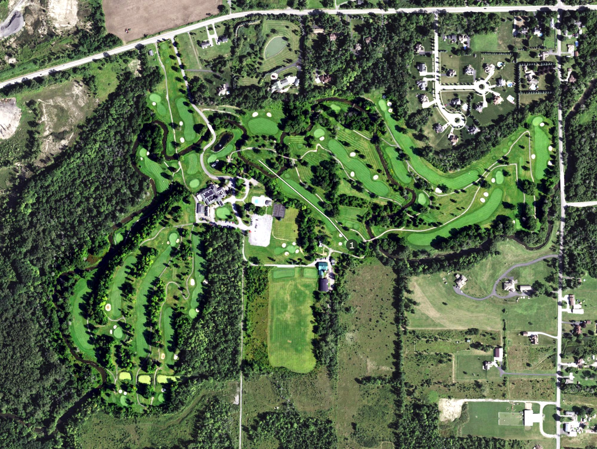 Aerial view of Fox Valley Country Club, NY