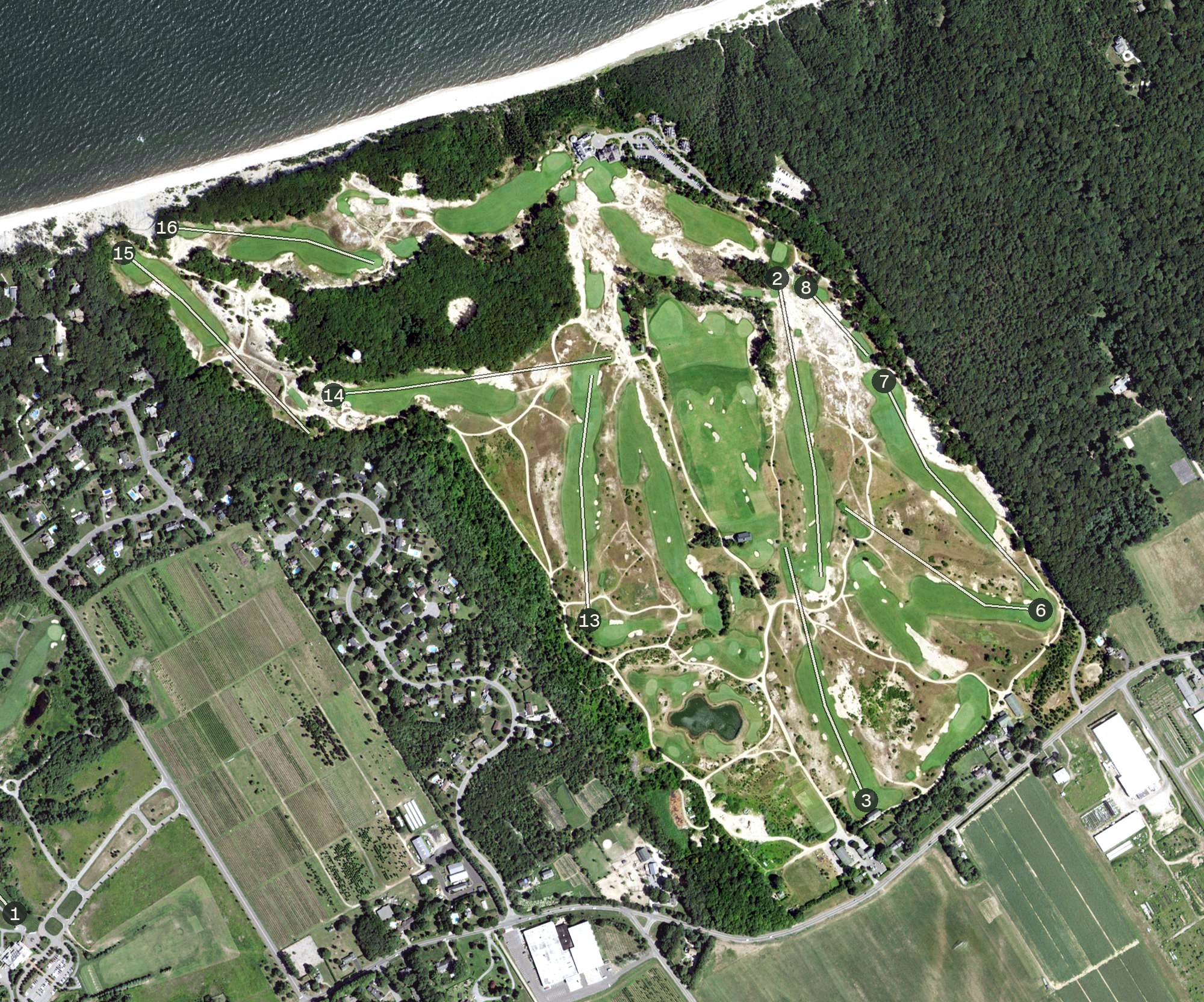 Aerial view of Friar's Head, NY