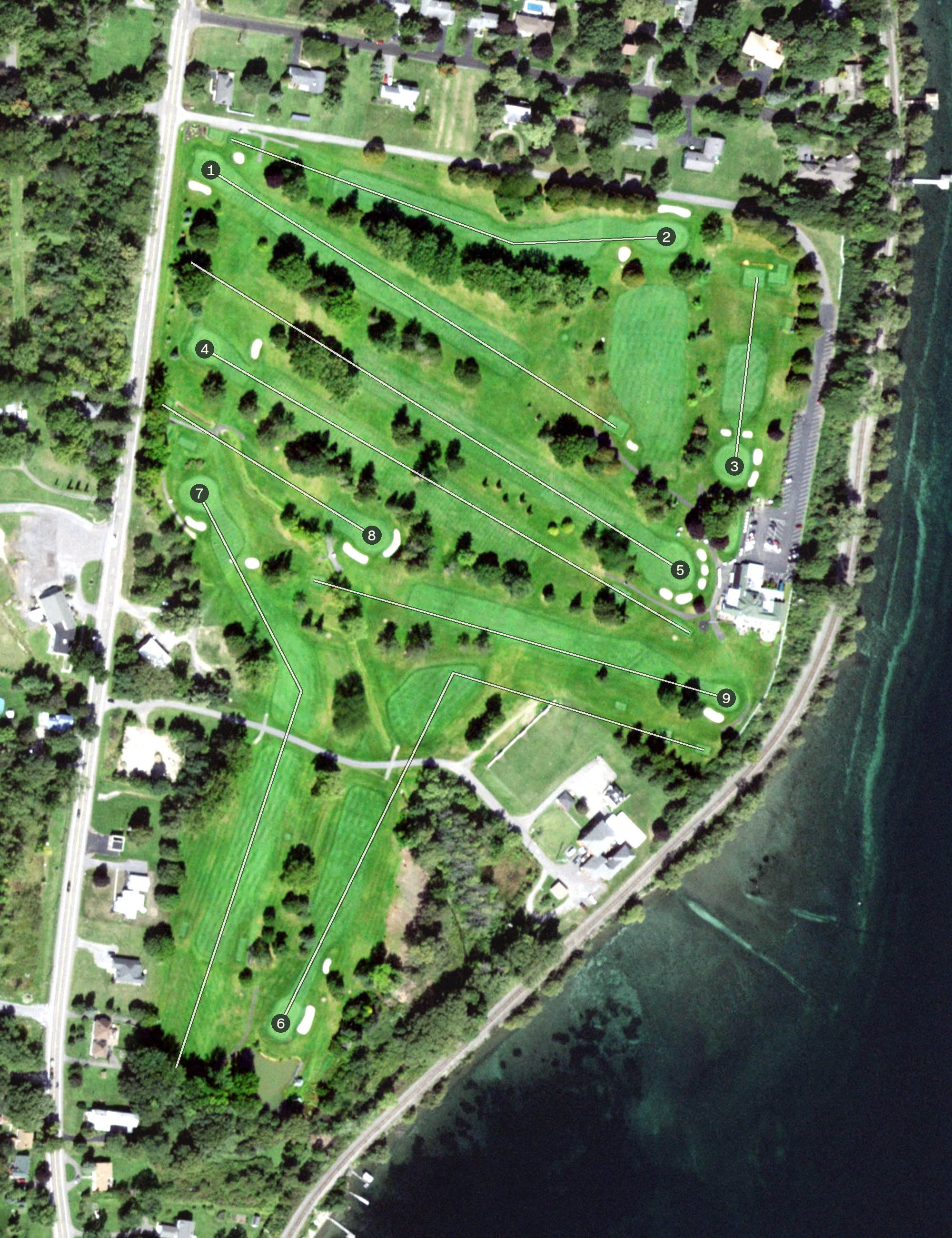 Aerial view of Geneva Country Club, NY