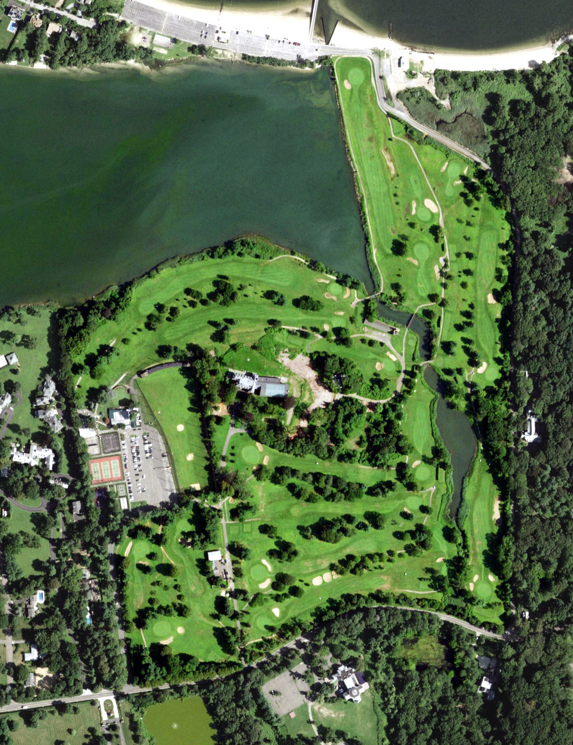 Aerial view of Glen Cove Golf Club, NY