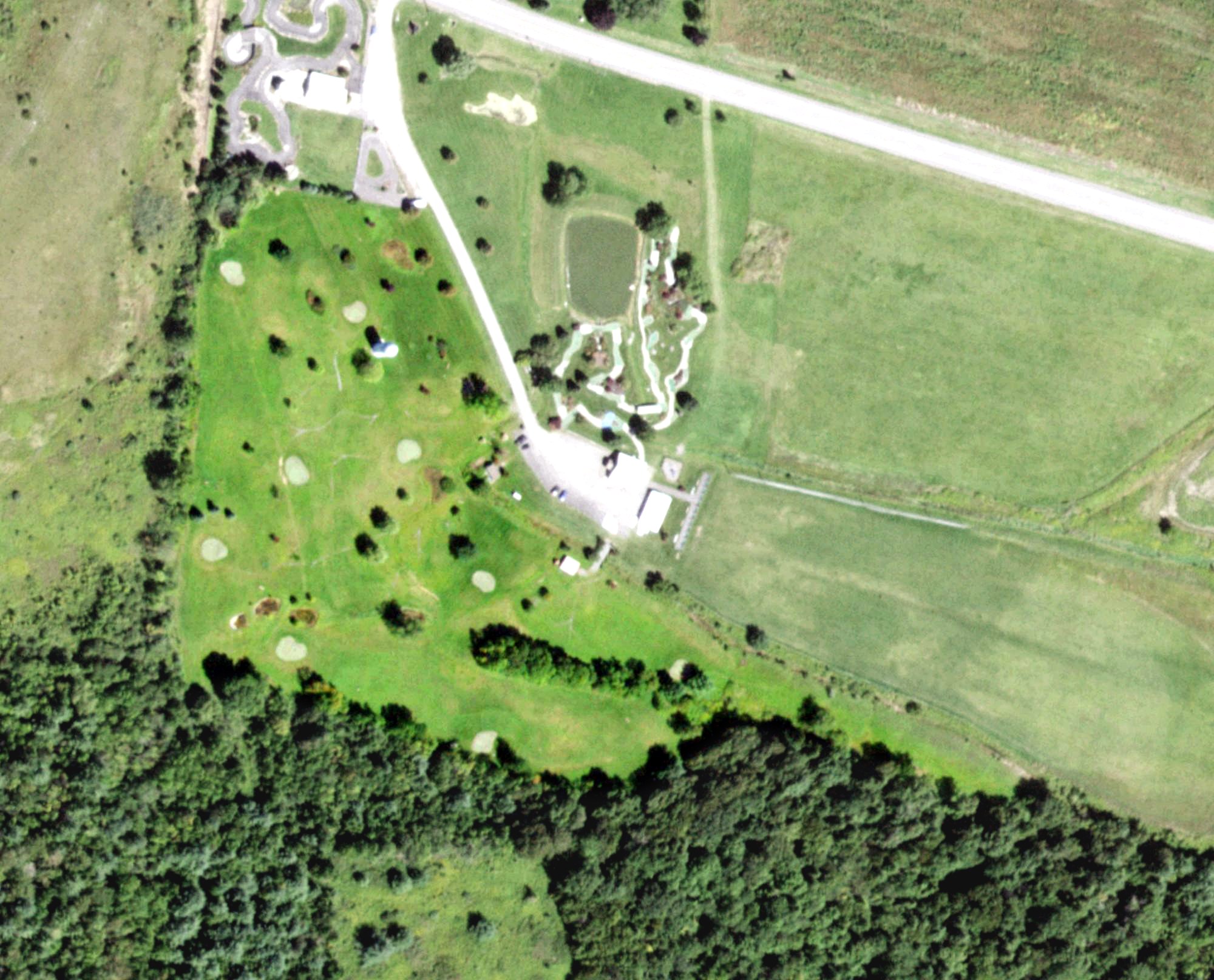 Aerial view of Gobbler's Knob Family Fun Park Golf Course, NY