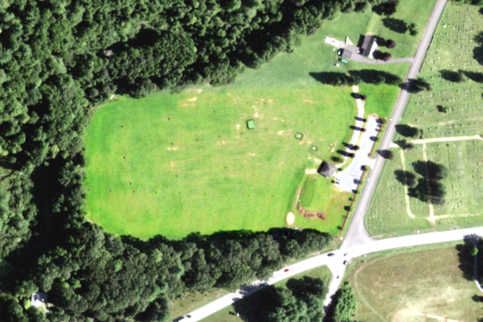 Aerial view of Golf World, NY