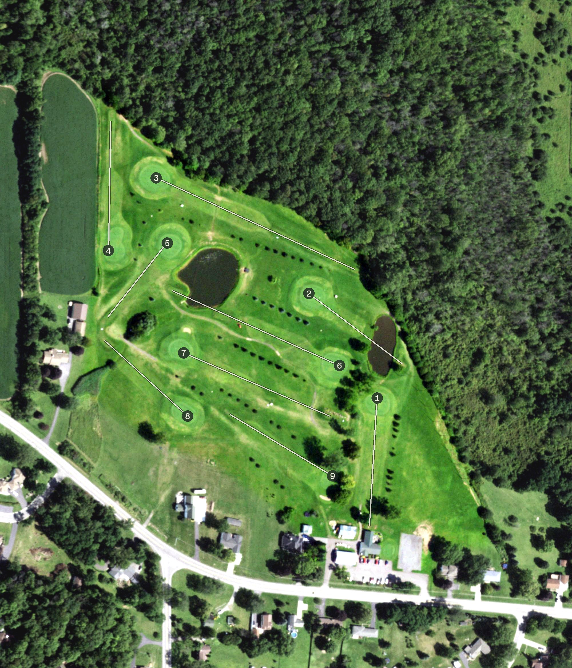 Aerial view of Gothic Hill Golf Course, NY