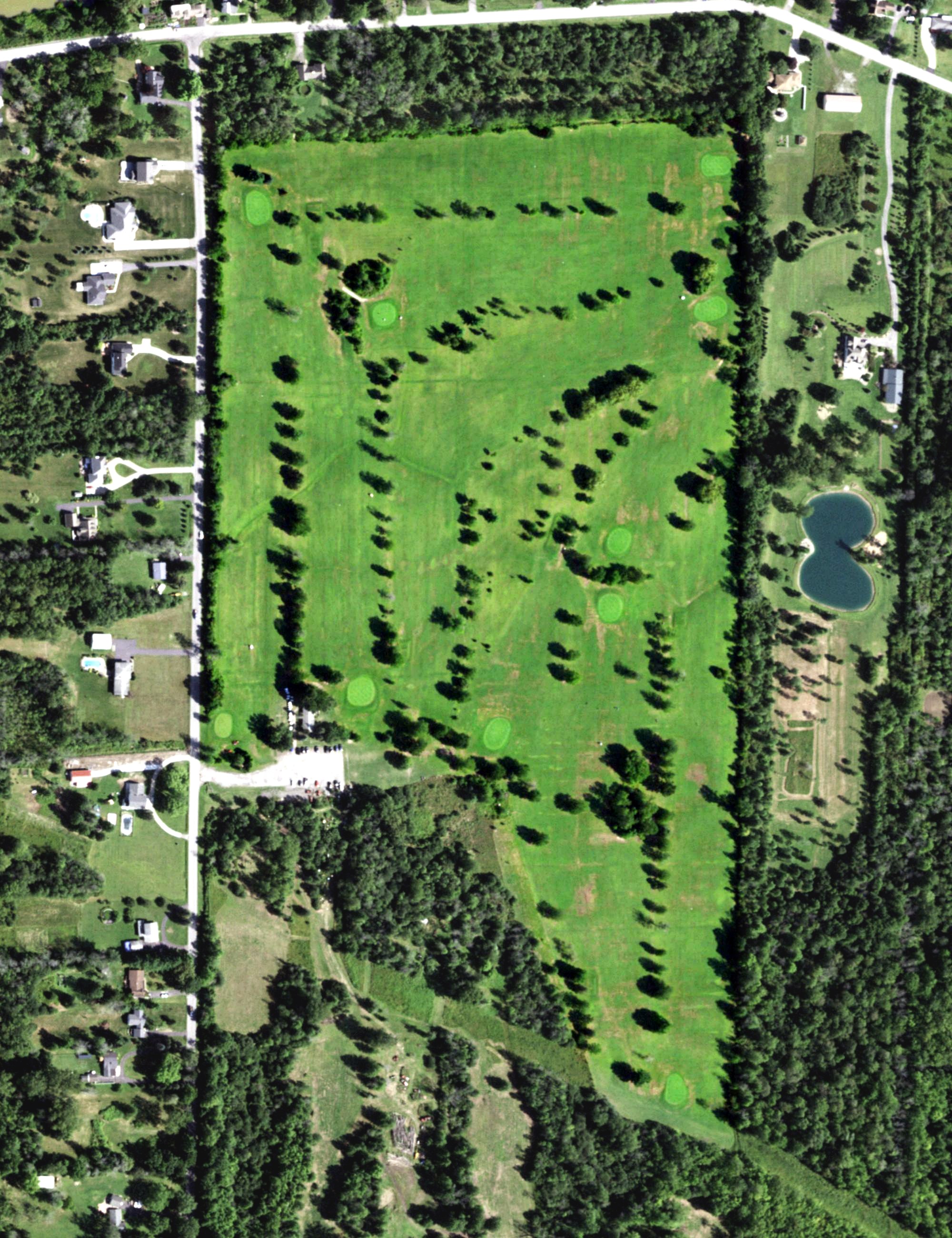 Aerial view of Greenwood Golf Course, NY