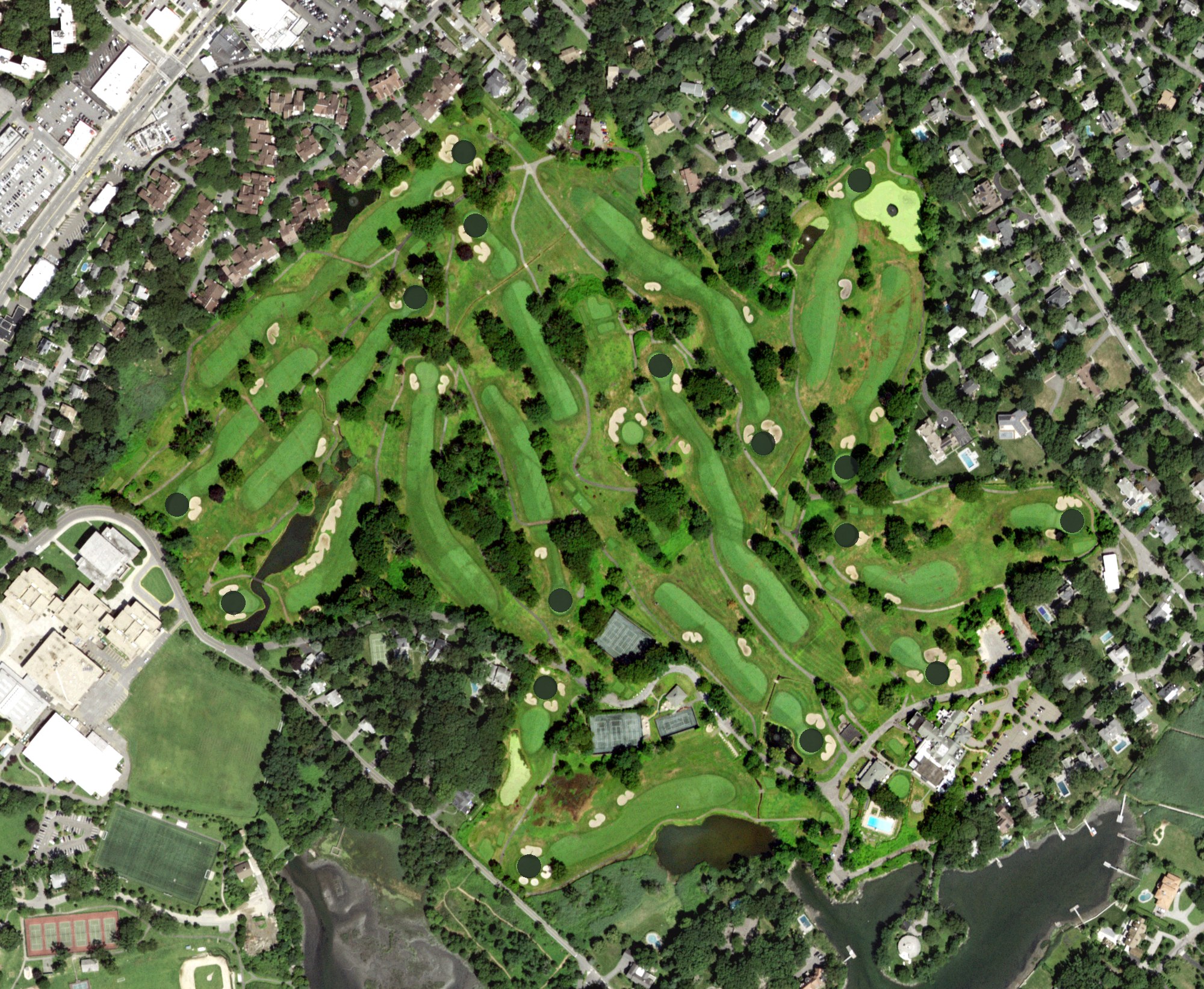 Aerial view of Hampshire Country Club, NY