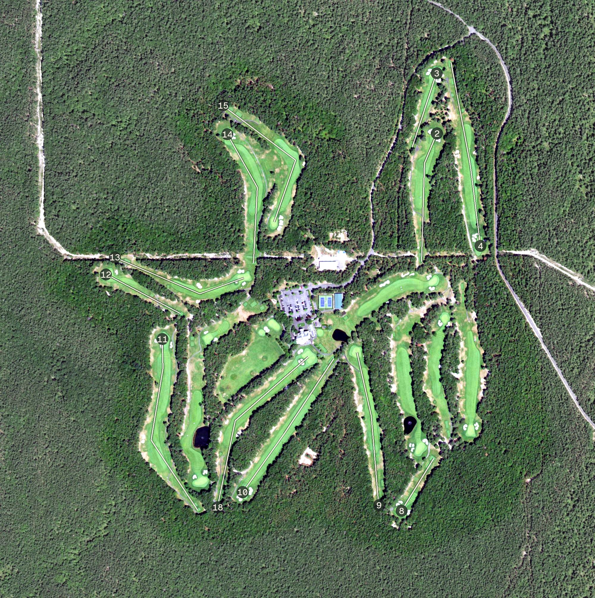 Aerial view of Hampton Hills, NY