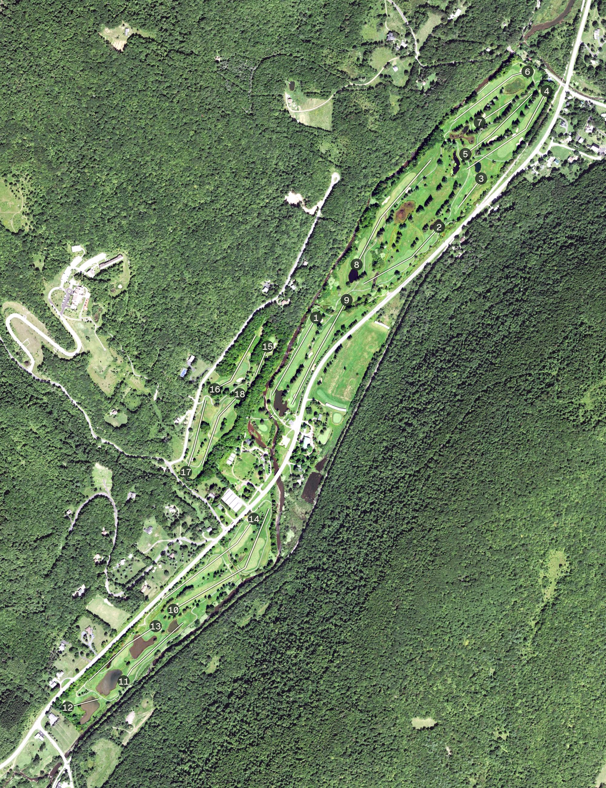 Aerial view of Hanah Country Club, NY