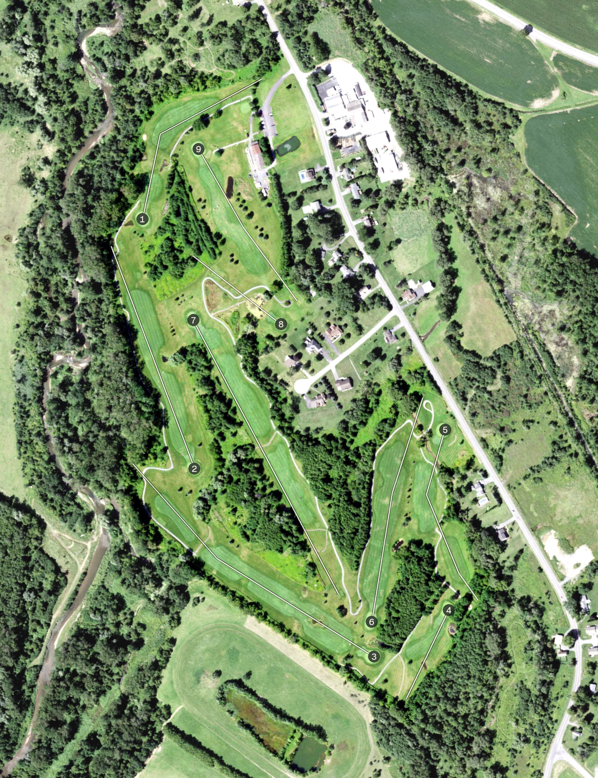Aerial view of Heron Creek Golf Club, NY