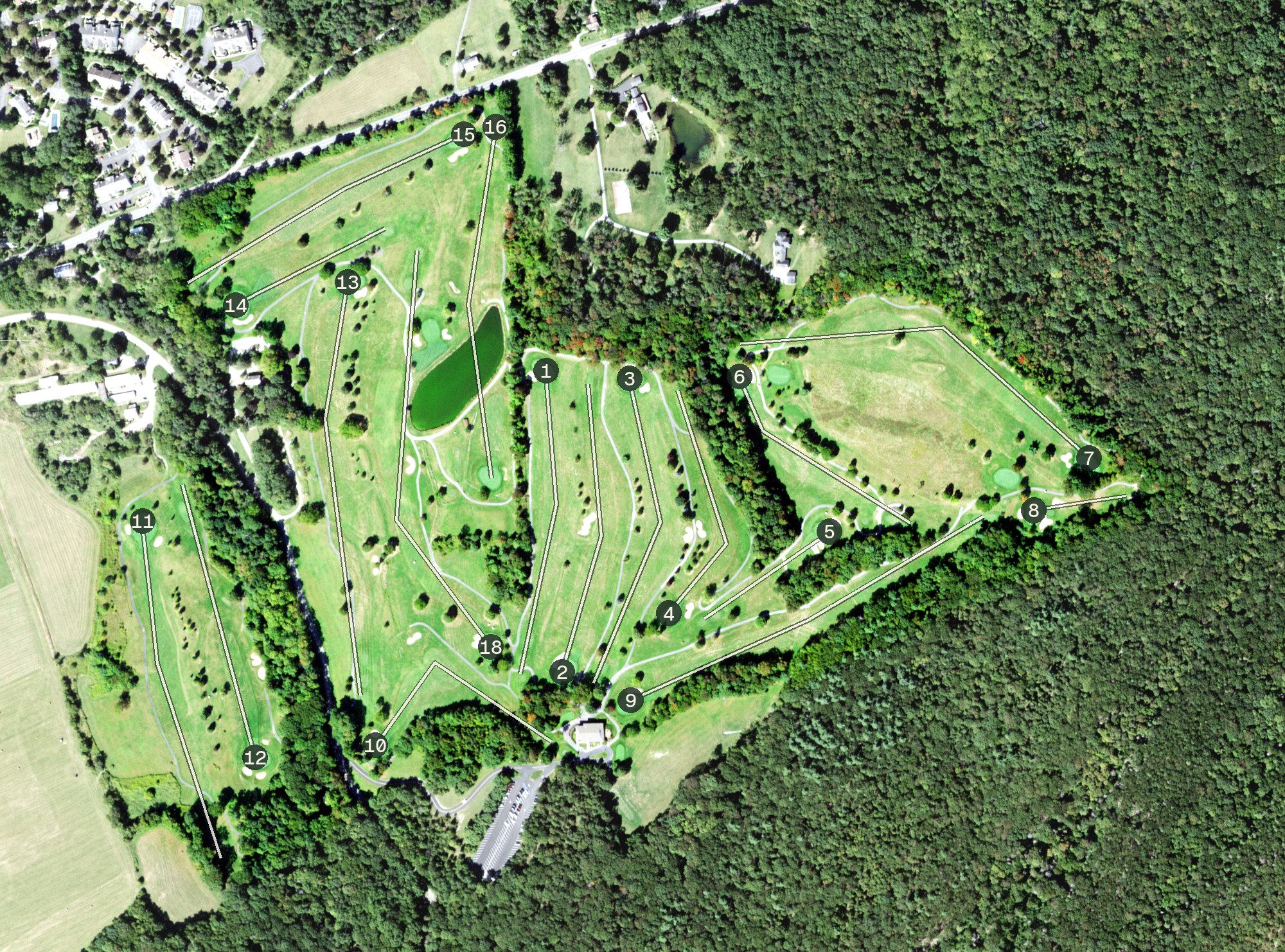 Aerial view of Hickory Hill, NY