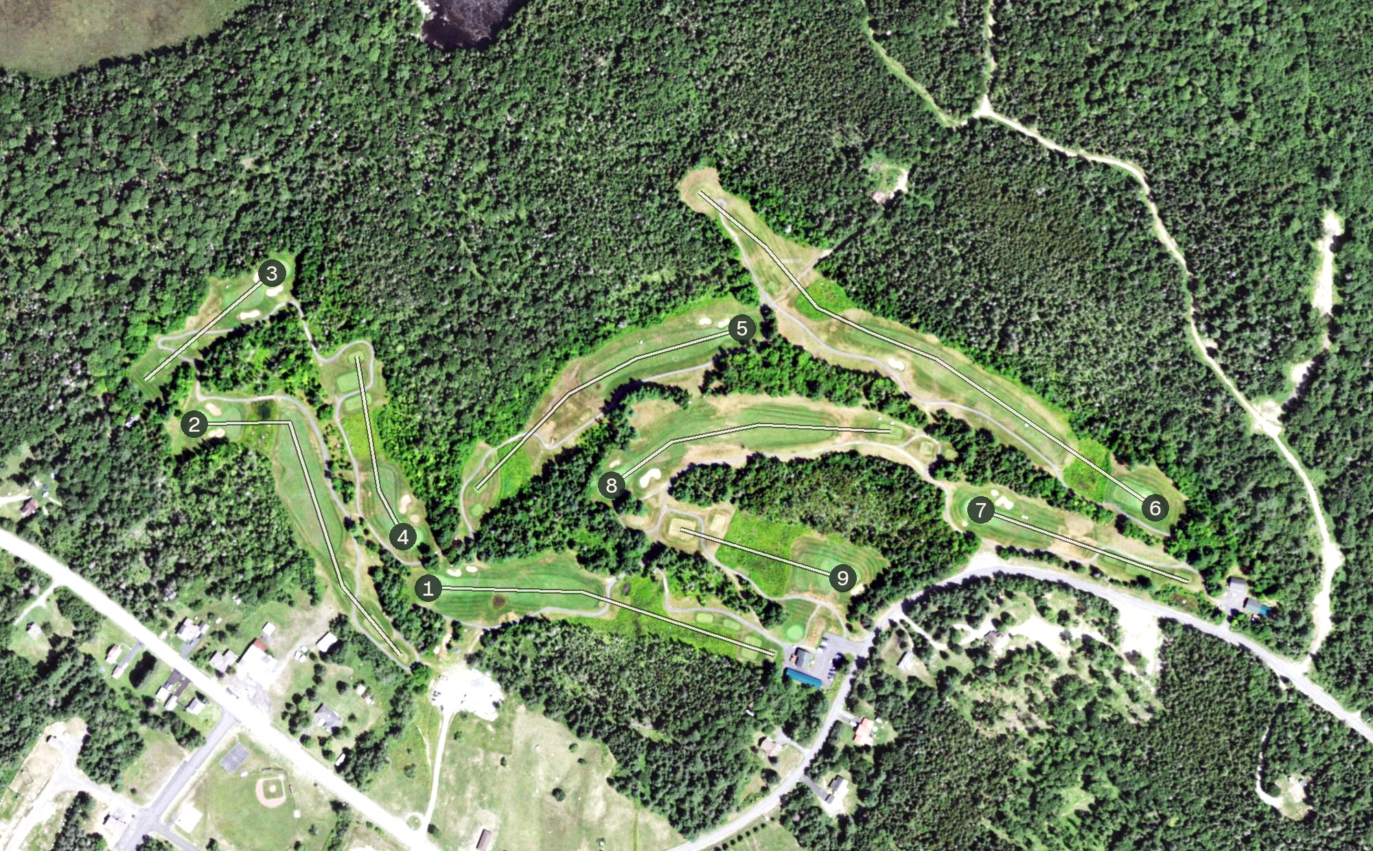 Aerial view of High Peaks Golf Course Club, NY