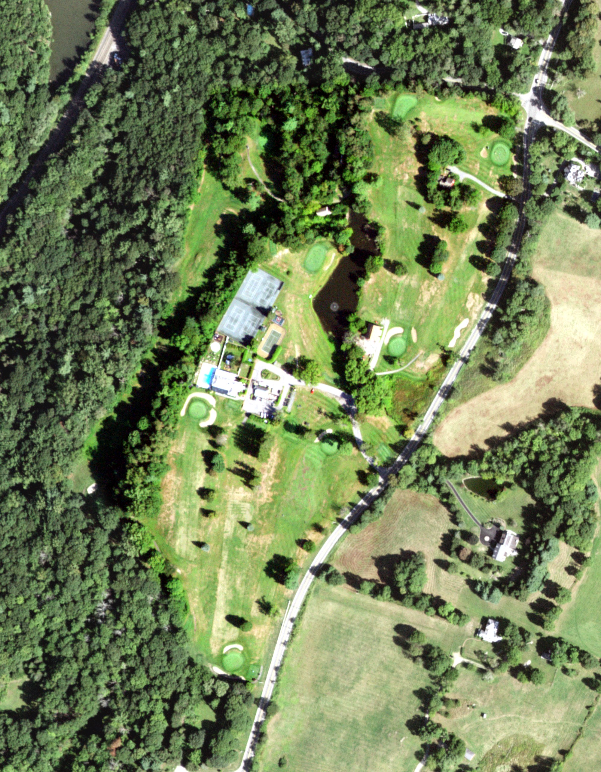Aerial view of Higlands Country Club, NY