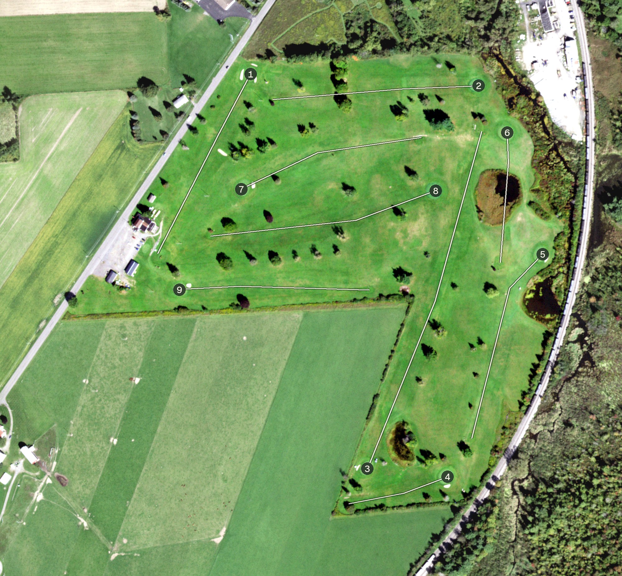 Aerial view of Hill 'N Dale, NY