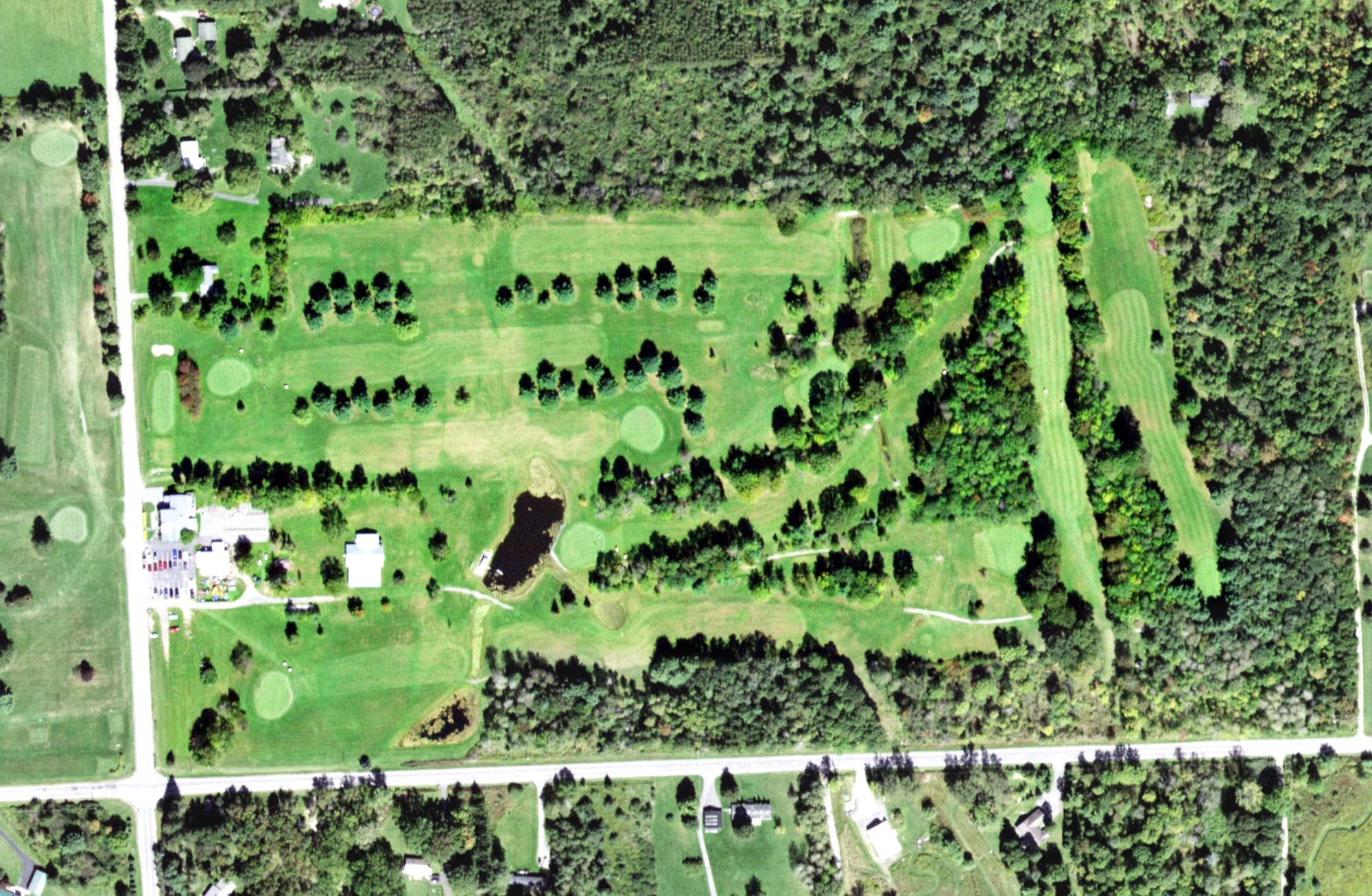 Aerial view of Hillendale Golf Course Back 9, NY